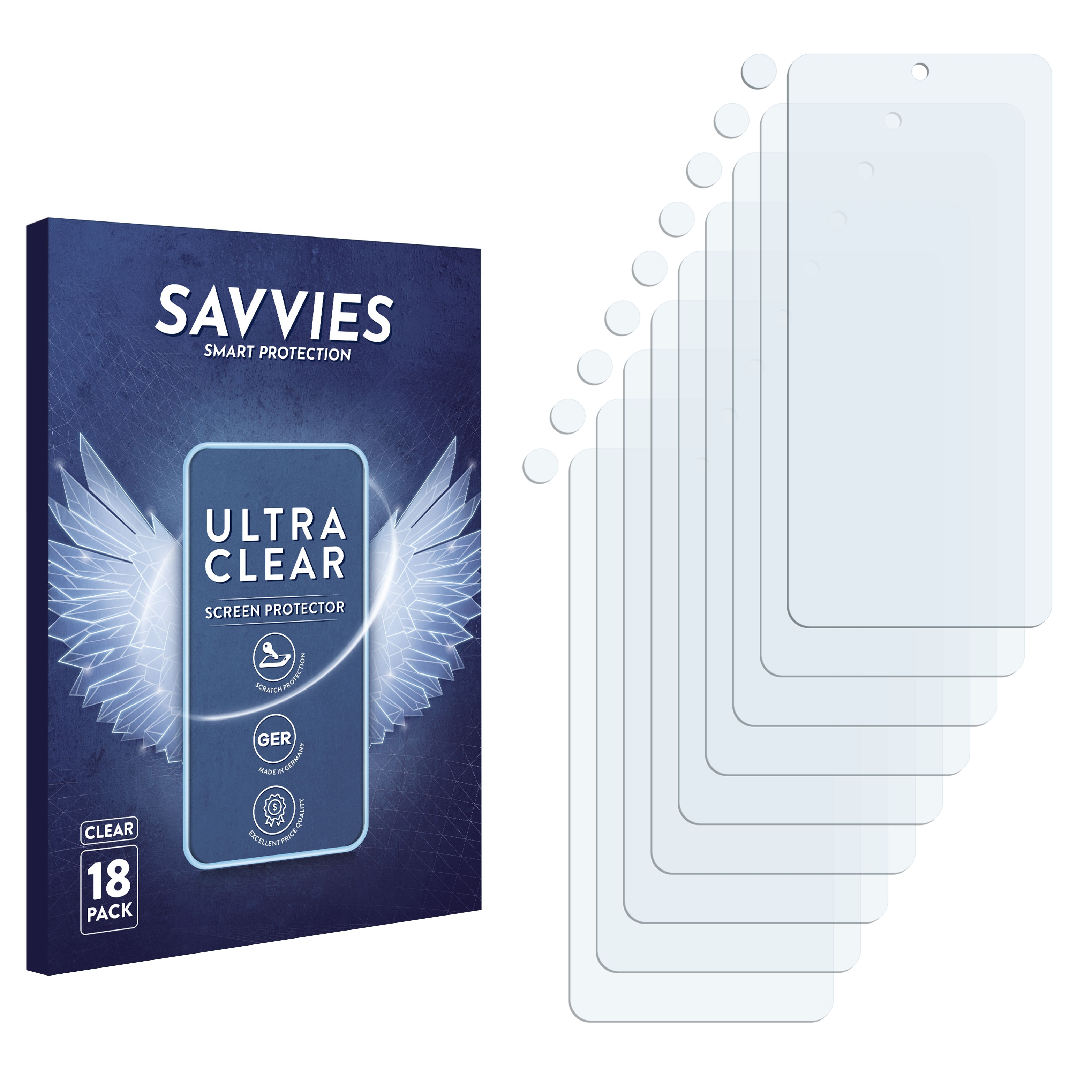 SAVVIES 18x klare Schutzfolie(für Samsung Edition) XCover Galaxy 5 Enterprise