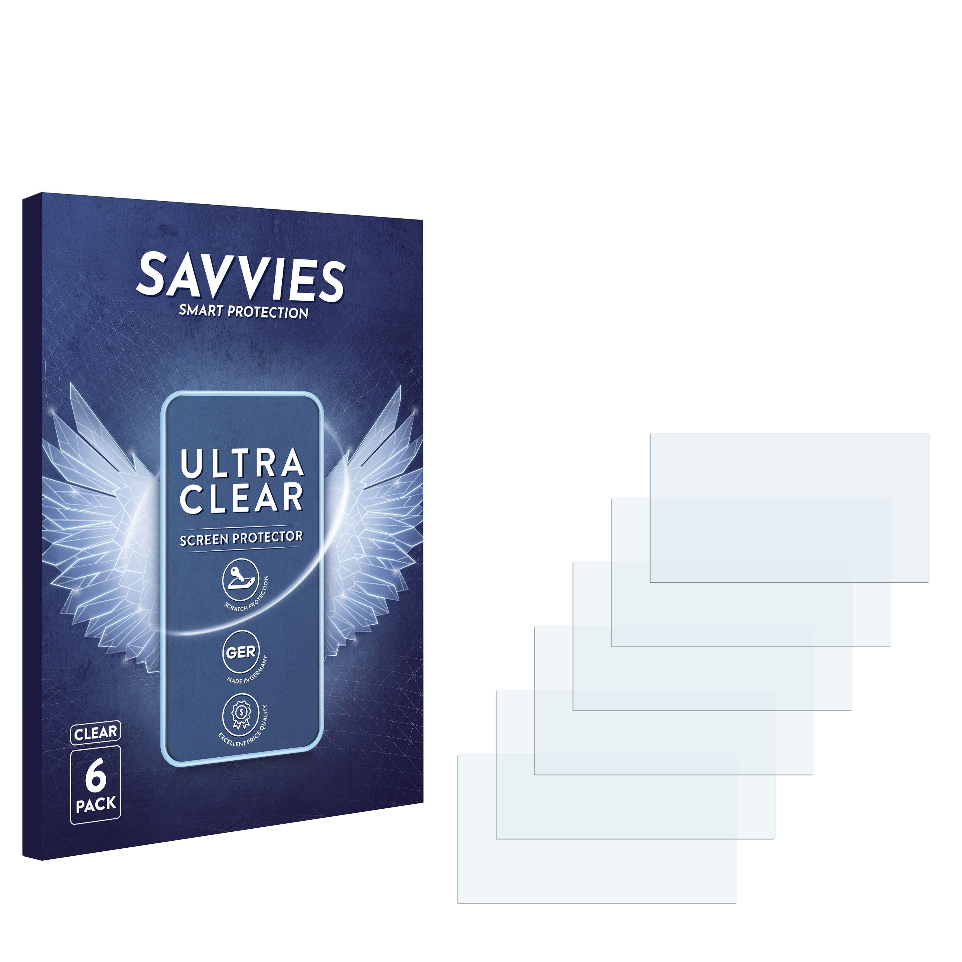 SAVVIES 6x Schutzfolie(für klare DVD) RNS2 Volkswagen