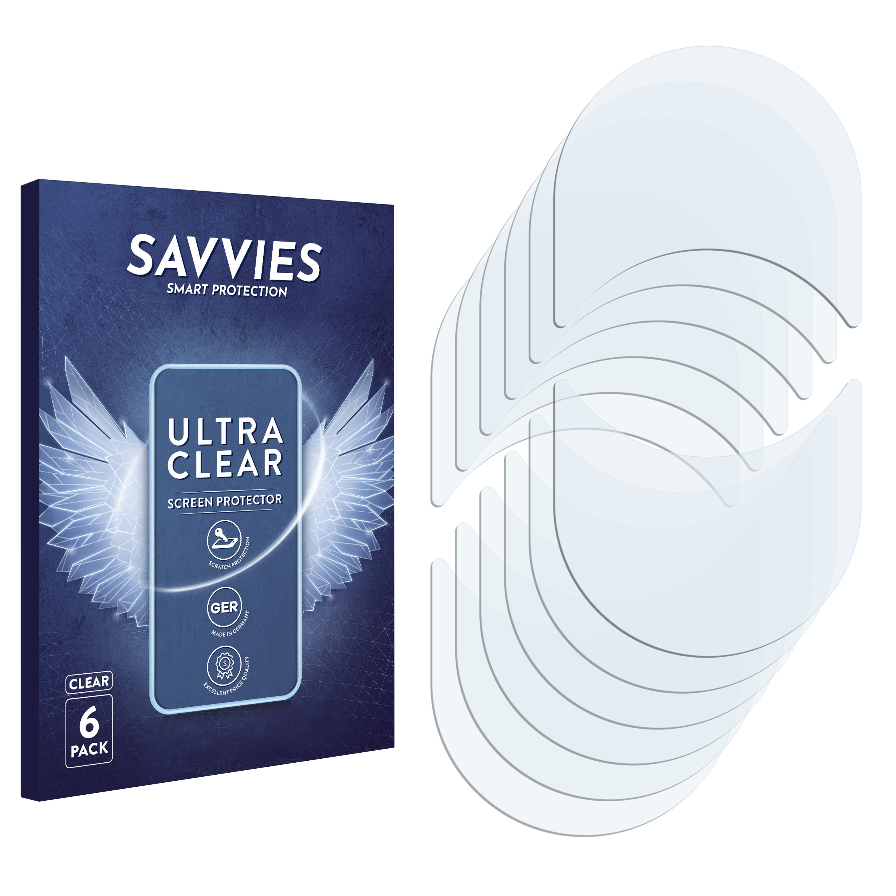 SAVVIES 6x klare Schutzfolie(für 10 Pro) Nova Huawei