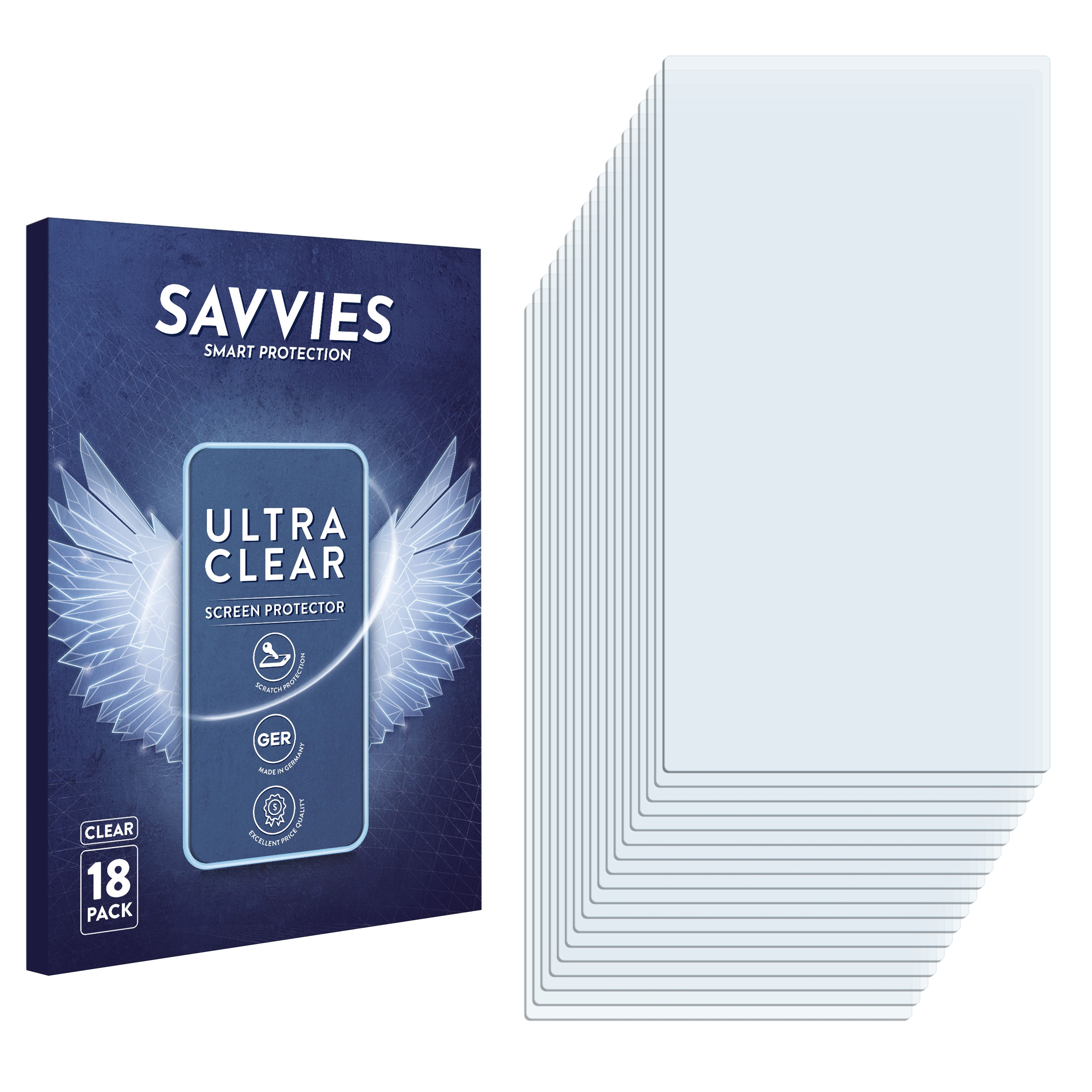 SAVVIES 18x klare Evolve Motorola Schutzfolie(für HK2157)