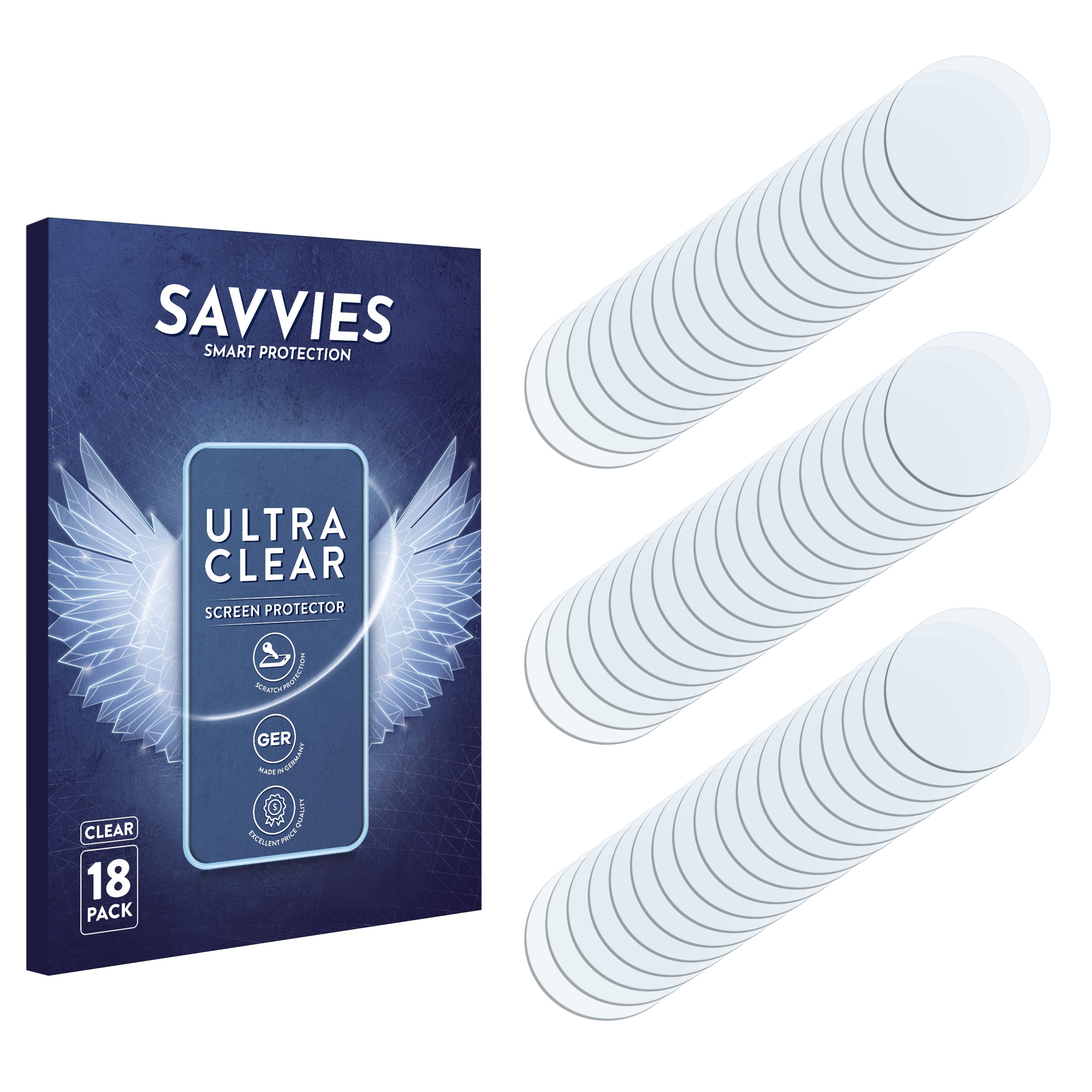 SAVVIES 18x klare Samsung Galaxy Schutzfolie(für S23)