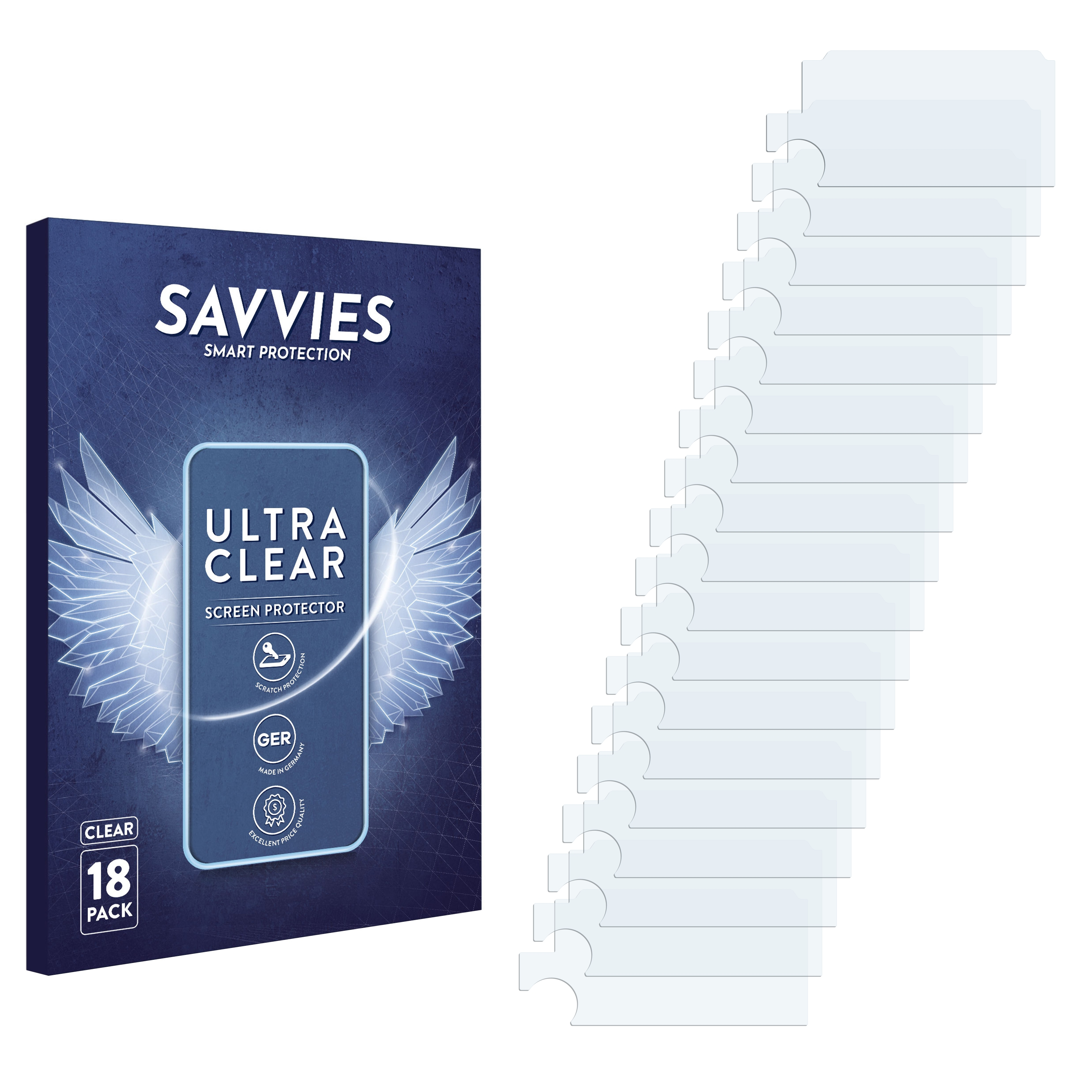 SAVVIES 18x klare Schutzfolie(für FlySky FS-i6X)