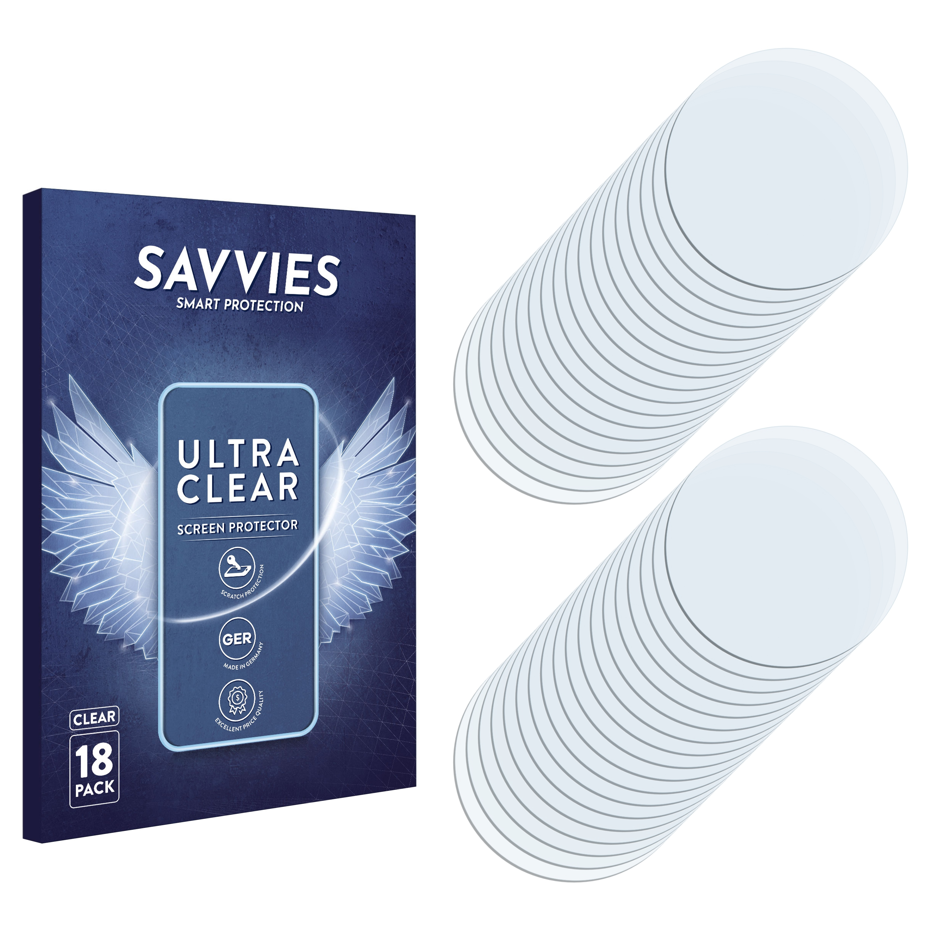 SAVVIES 18x klare Schutzfolie(für 3 Flip Samsung Z 5G) Galaxy