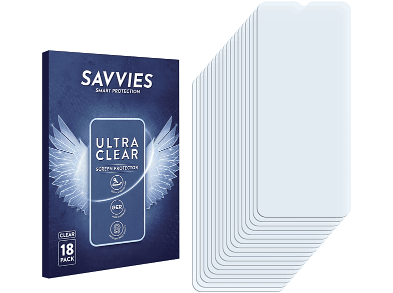 klare T1x) Schutzfolie(für SAVVIES Vivo 18x
