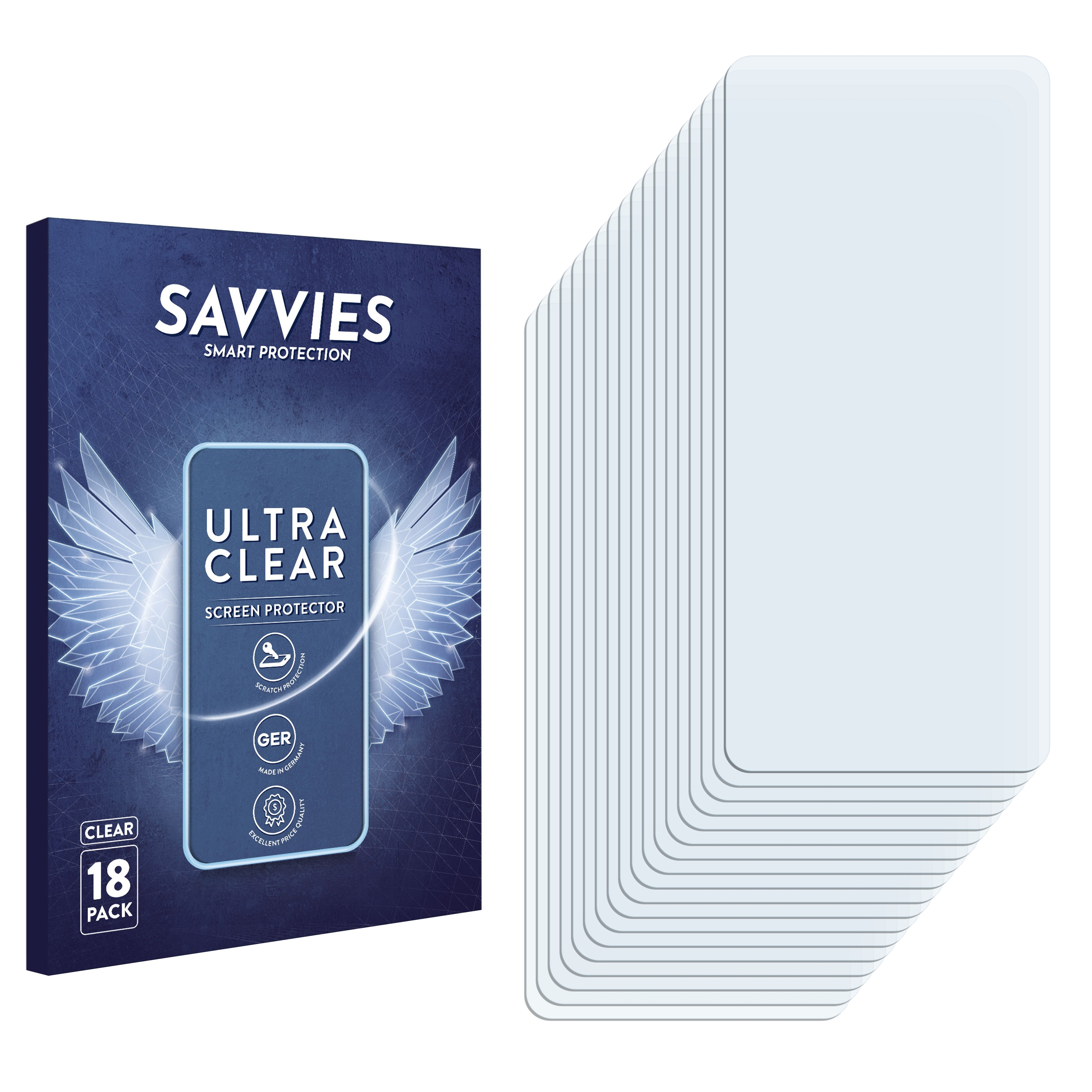 SAVVIES 18x F2 klare Schutzfolie(für Pro) Xiaomi Poco
