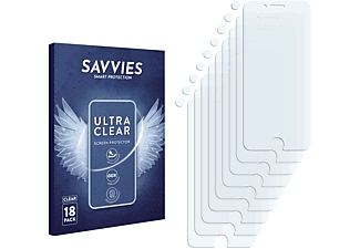 SAVVIES 18x klare Schutzfolie(für Apple iPhone SE 2 2020 (Display+Kamera))