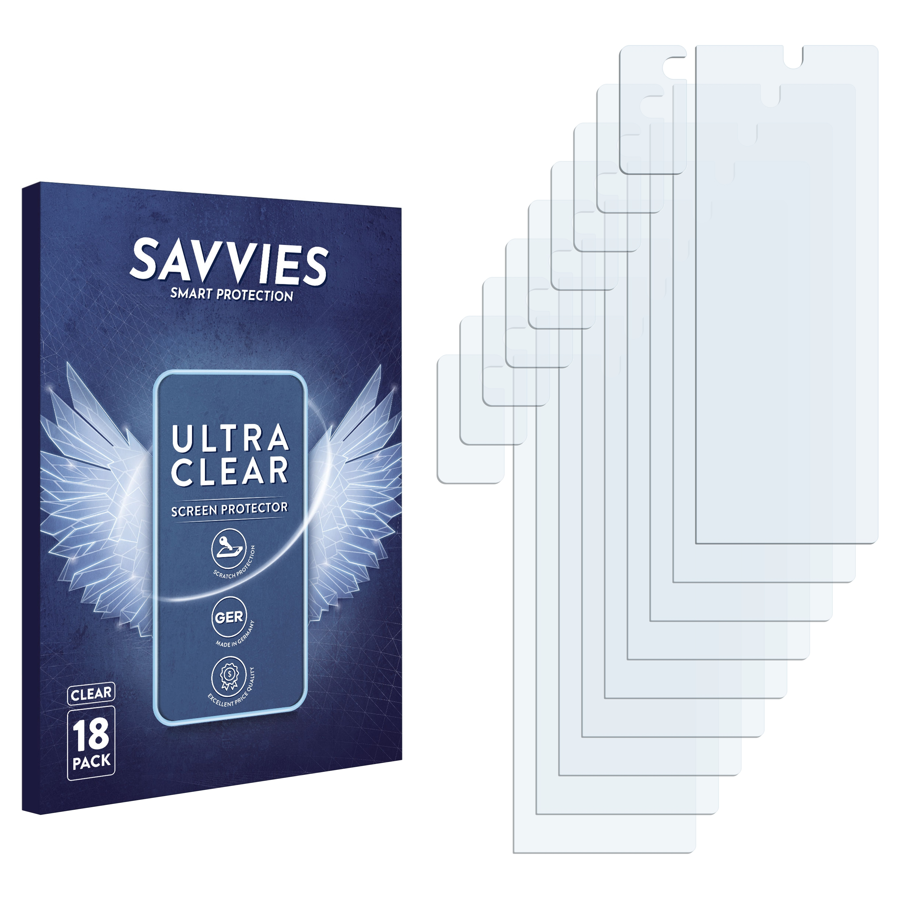 2 SAVVIES klare Fold 5G) 18x Samsung Schutzfolie(für Galaxy Z
