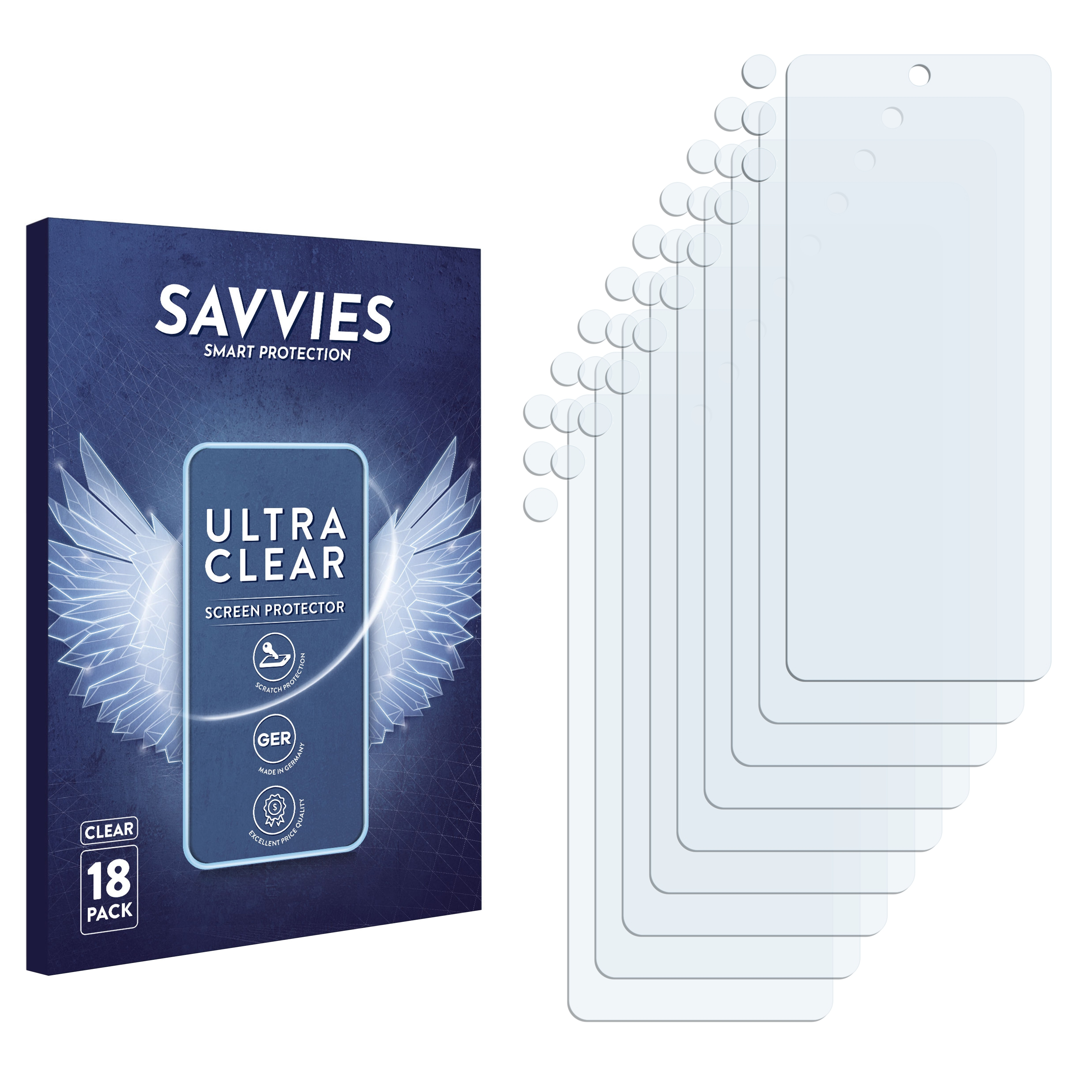 SAVVIES 18x klare Schutzfolie(für Moto Motorola G60S)