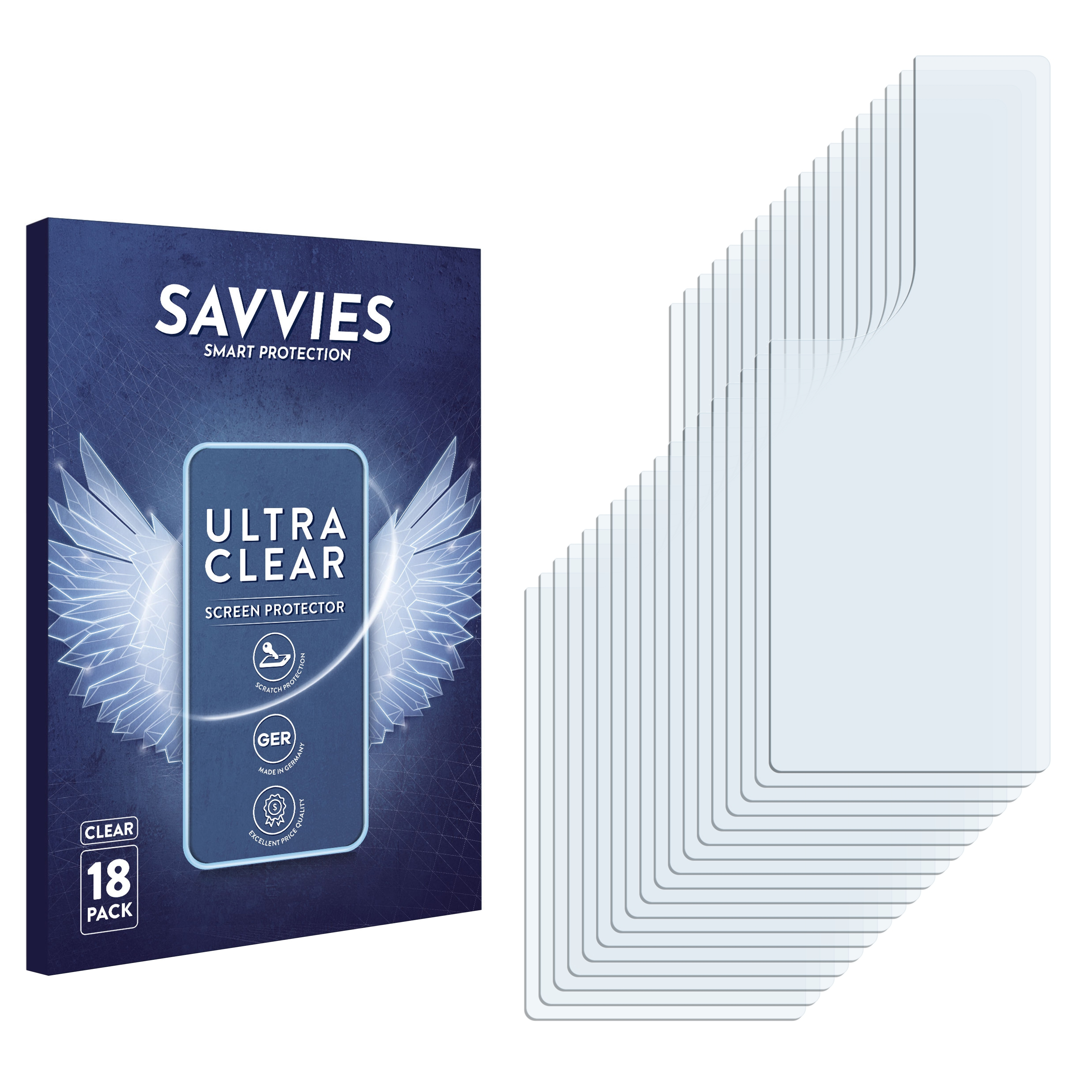 SAVVIES 18x klare Huawei Schutzfolie(für P50 Pro)