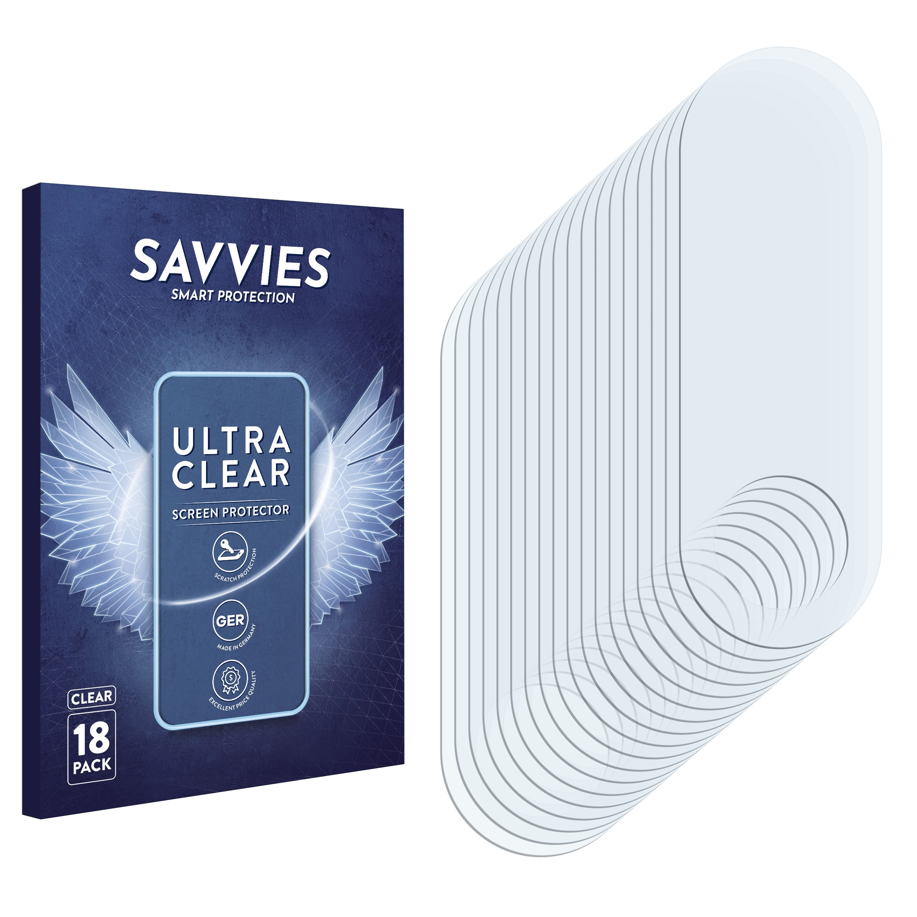 SAVVIES 18x klare Schutzfolie(für Samsung Galaxy 5G) Tab S8