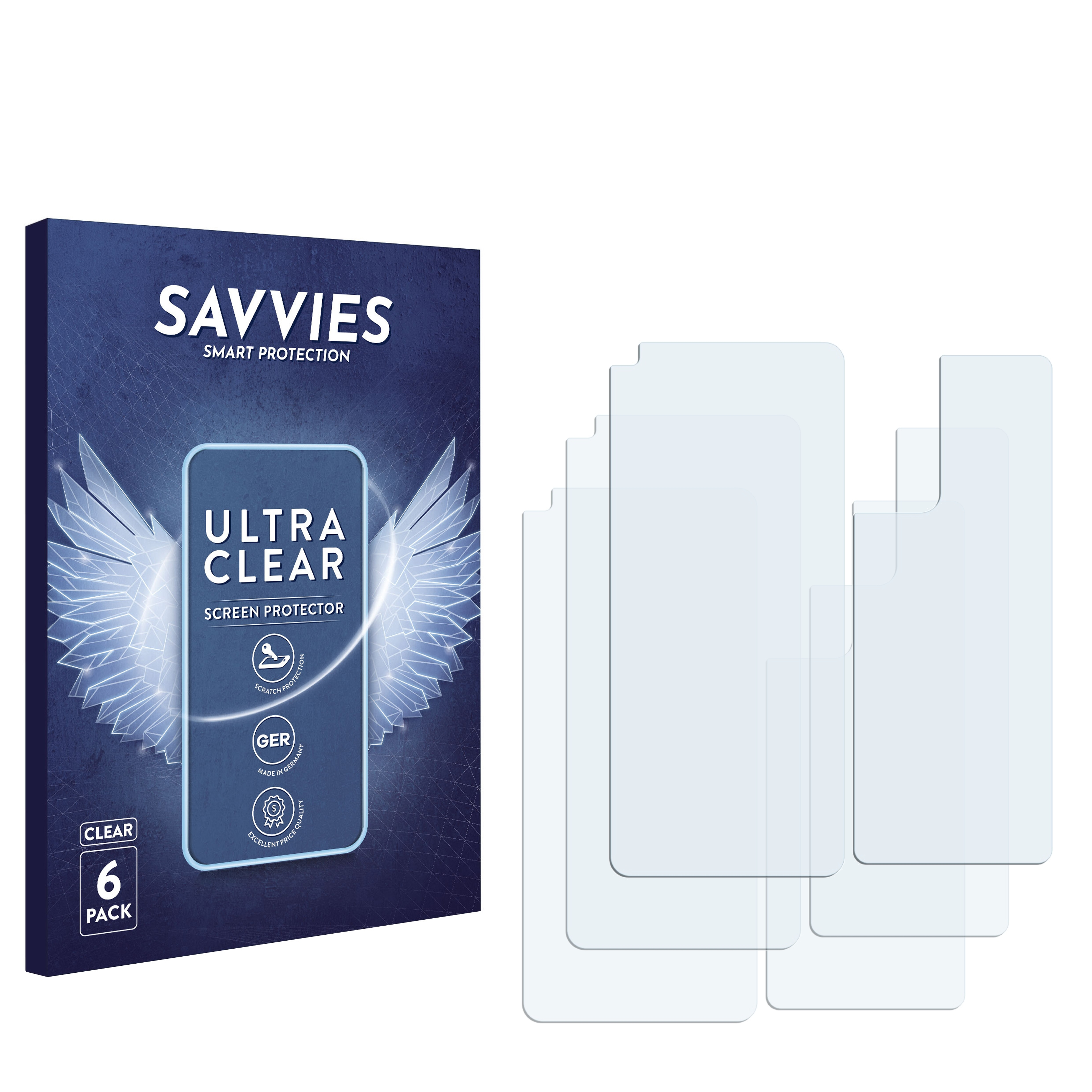 SAVVIES 6x klare Schutzfolie(für 9RT OnePlus 5G (Display+Rückseite))