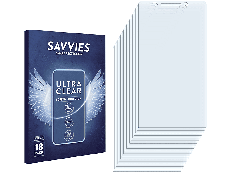 SAVVIES 18x klare Schutzfolie(für Hytera PDC550)