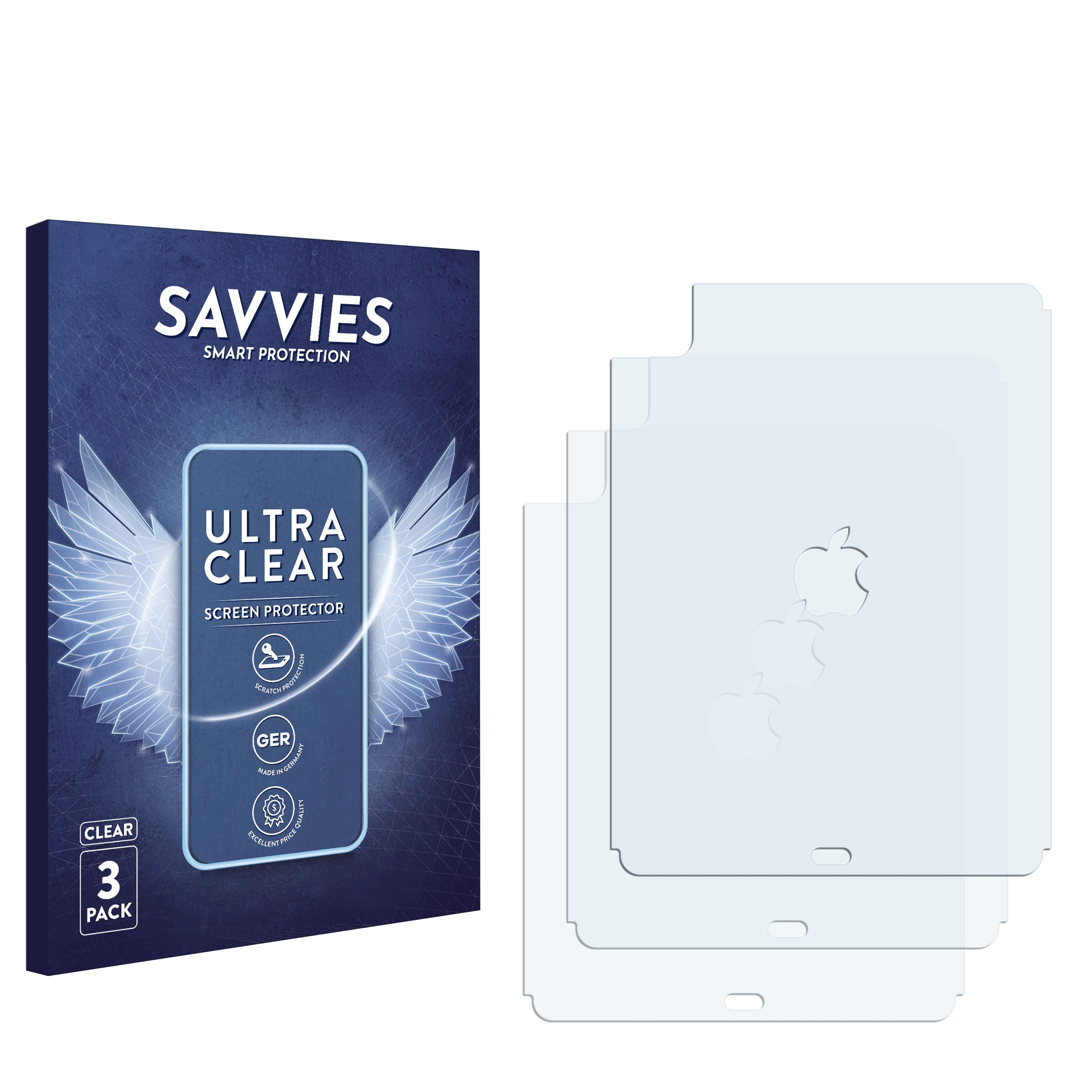 SAVVIES 3x klare Gen.)) Pro Schutzfolie(für (2. WiFi Apple iPad 11\