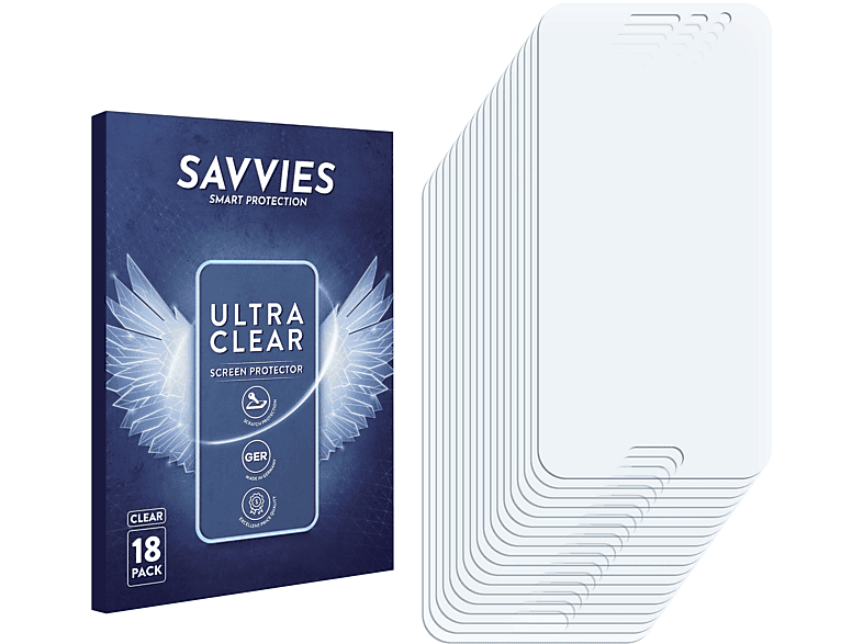 SAVVIES 18x klare Schutzfolie(für Samsung Duos Galaxy 2016) J3