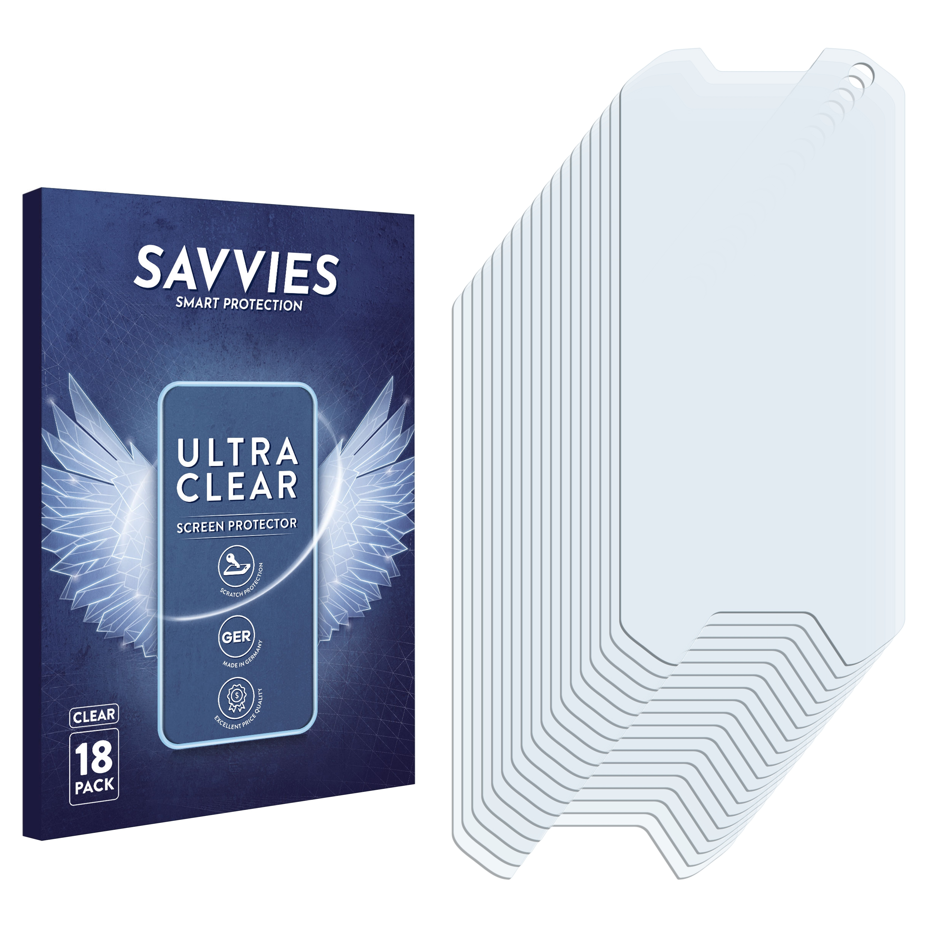 SAVVIES 18x klare Schutzfolie(für Unihertz Atom XL)