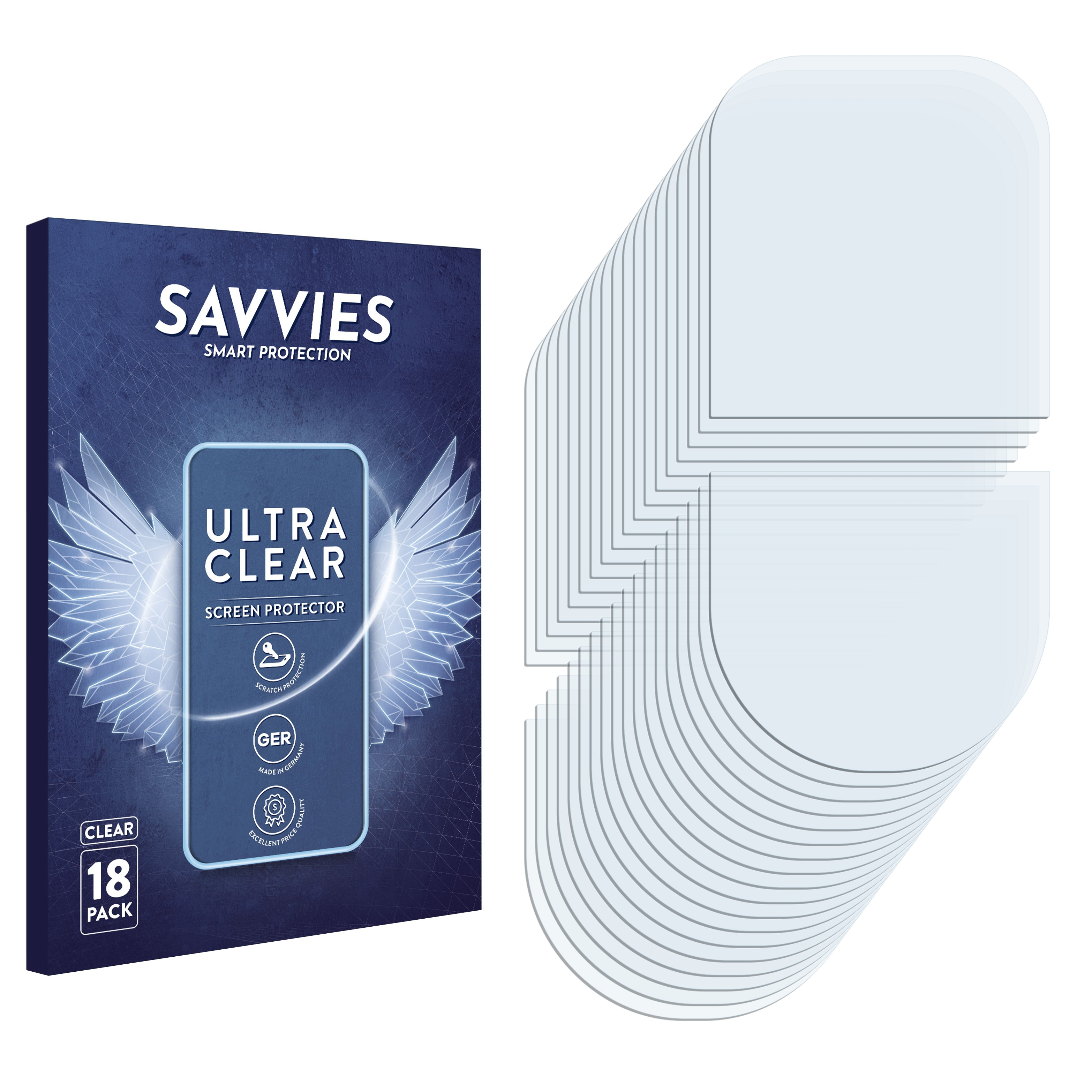 klare 5) Smart Emporia 18x Schutzfolie(für SAVVIES