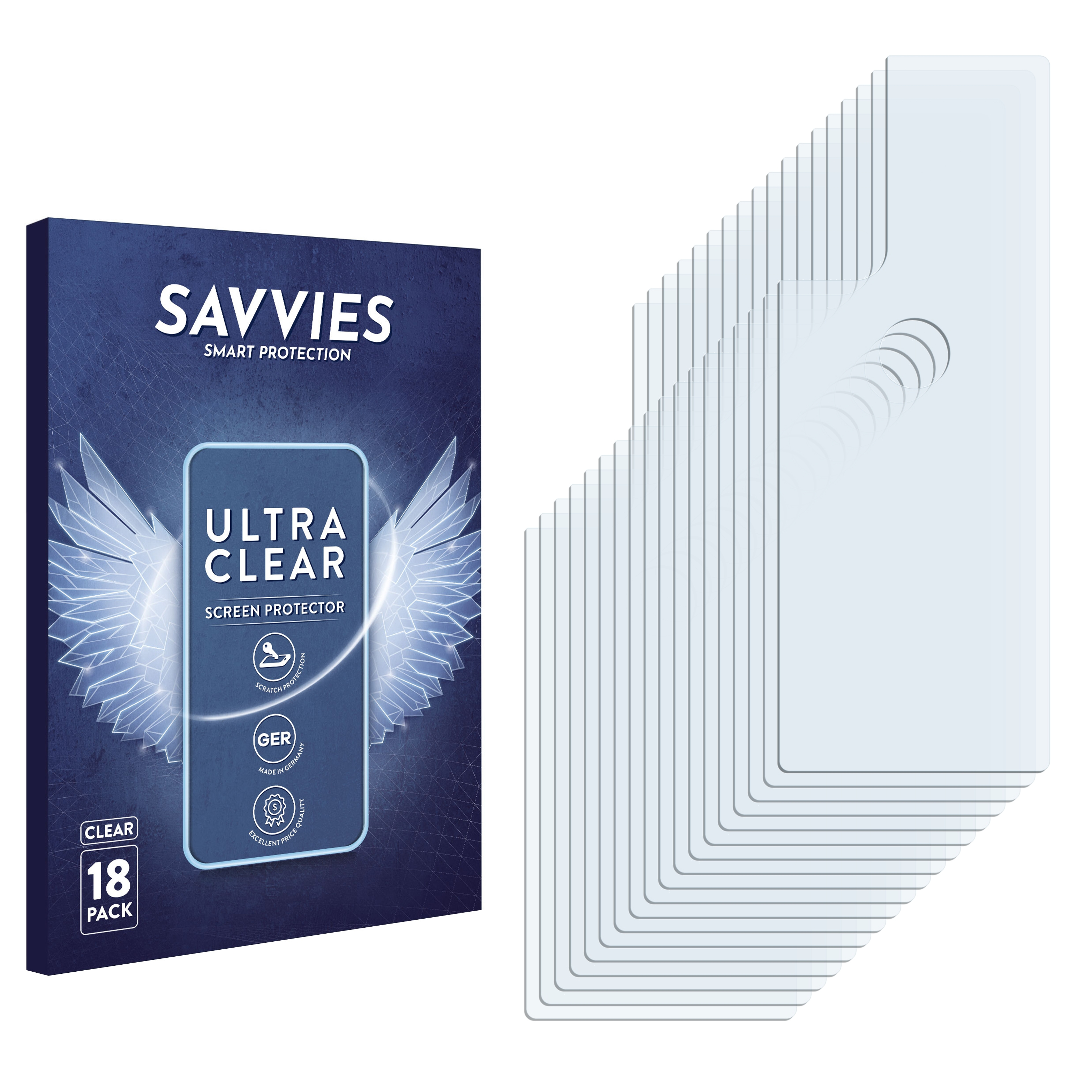 SAVVIES 18x klare Schutzfolie(für Motorola Pro) Edge S