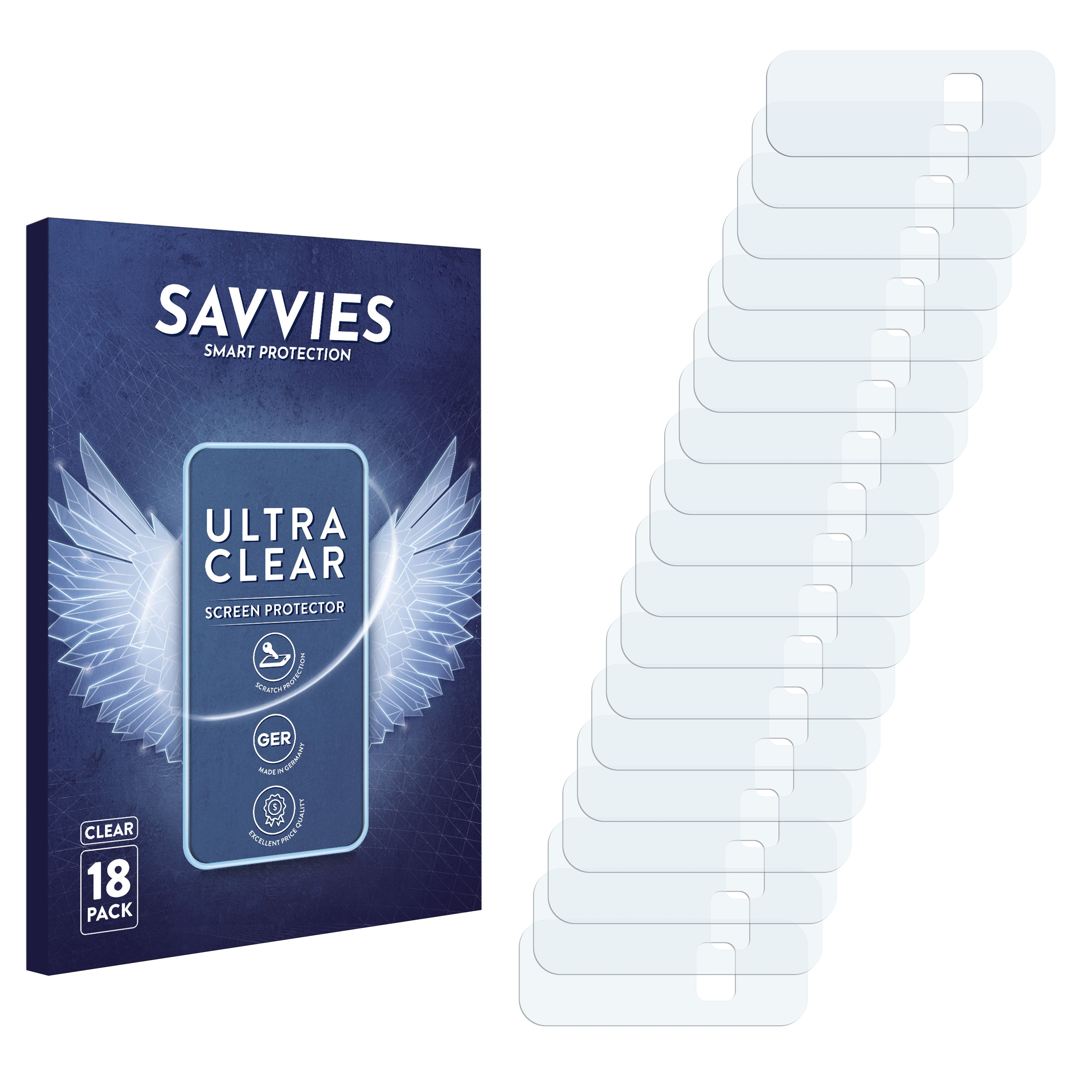 SAVVIES 18x klare Schutzfolie(für Insiders) for ASUS Snapdragon Smartphone