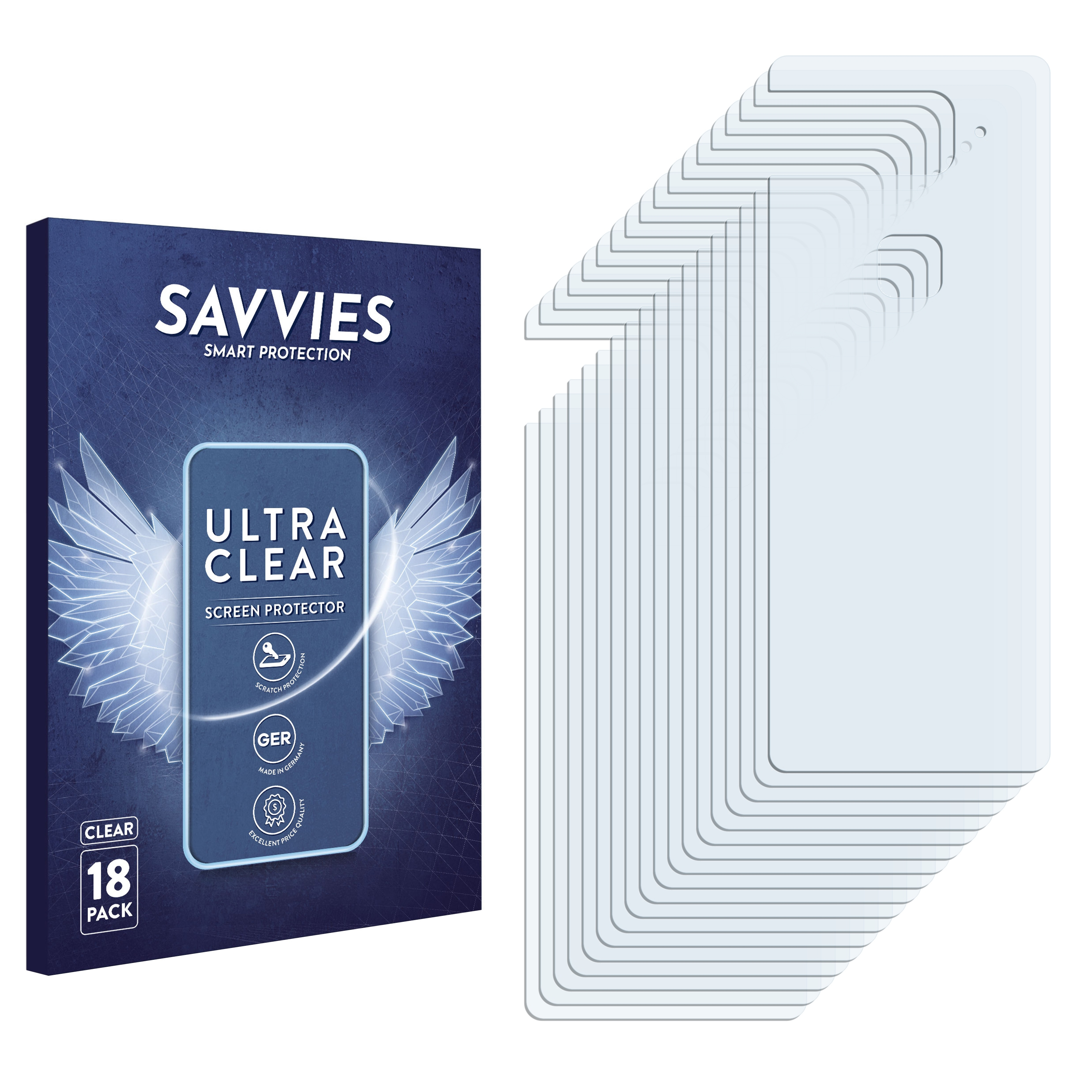 SAVVIES 18x klare Schutzfolie(für ASUS Insiders) Smartphone Snapdragon for