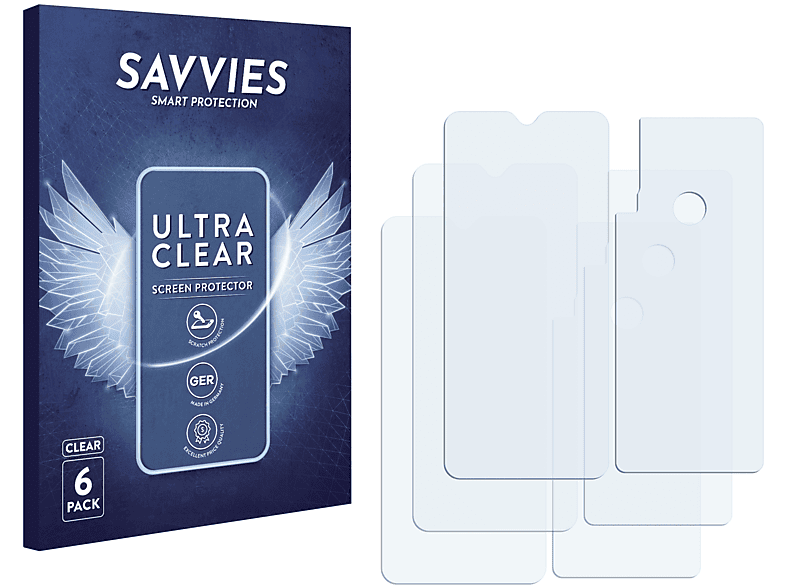 SAVVIES 6x klare Schutzfolie(für TCL L10 Pro)