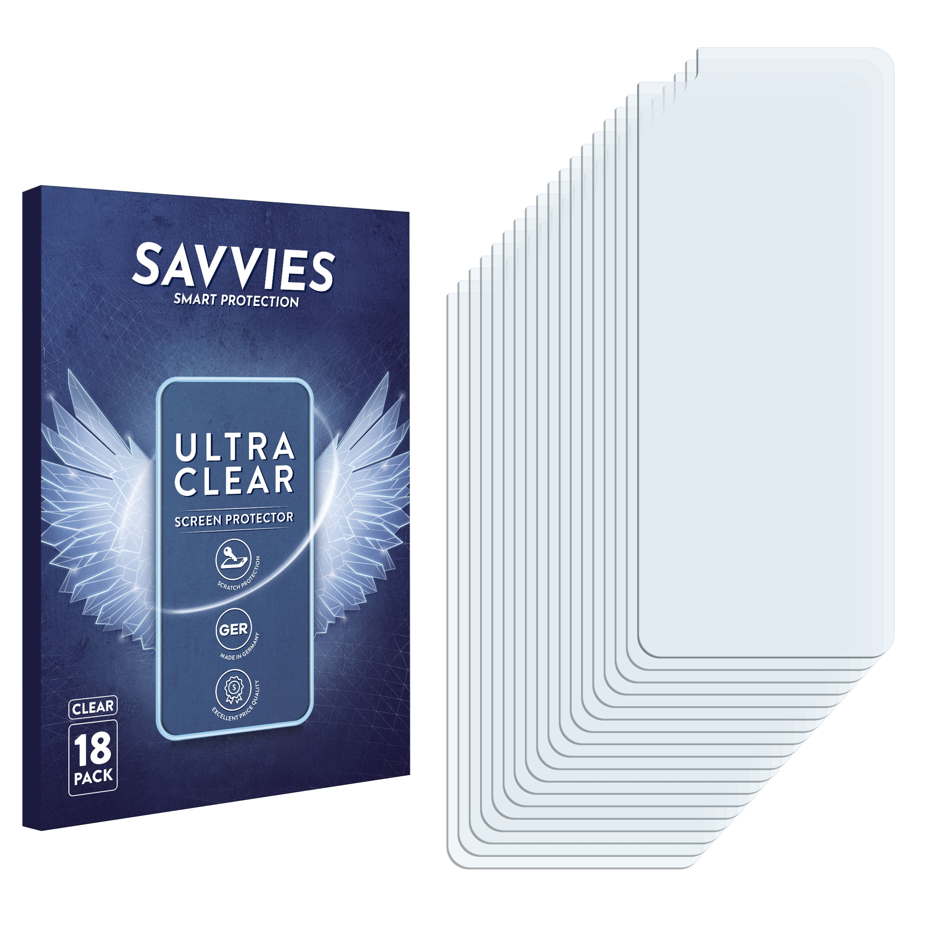 SAVVIES 18x klare Schutzfolie(für Edge S) Motorola