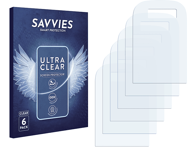 SAVVIES 6x klare Schutzfolie(für Telekom Speedphone 32)