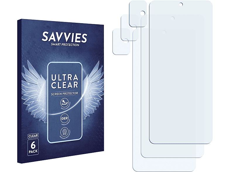 Galaxy Samsung Schutzfolie(für 6x SAVVIES A51) klare