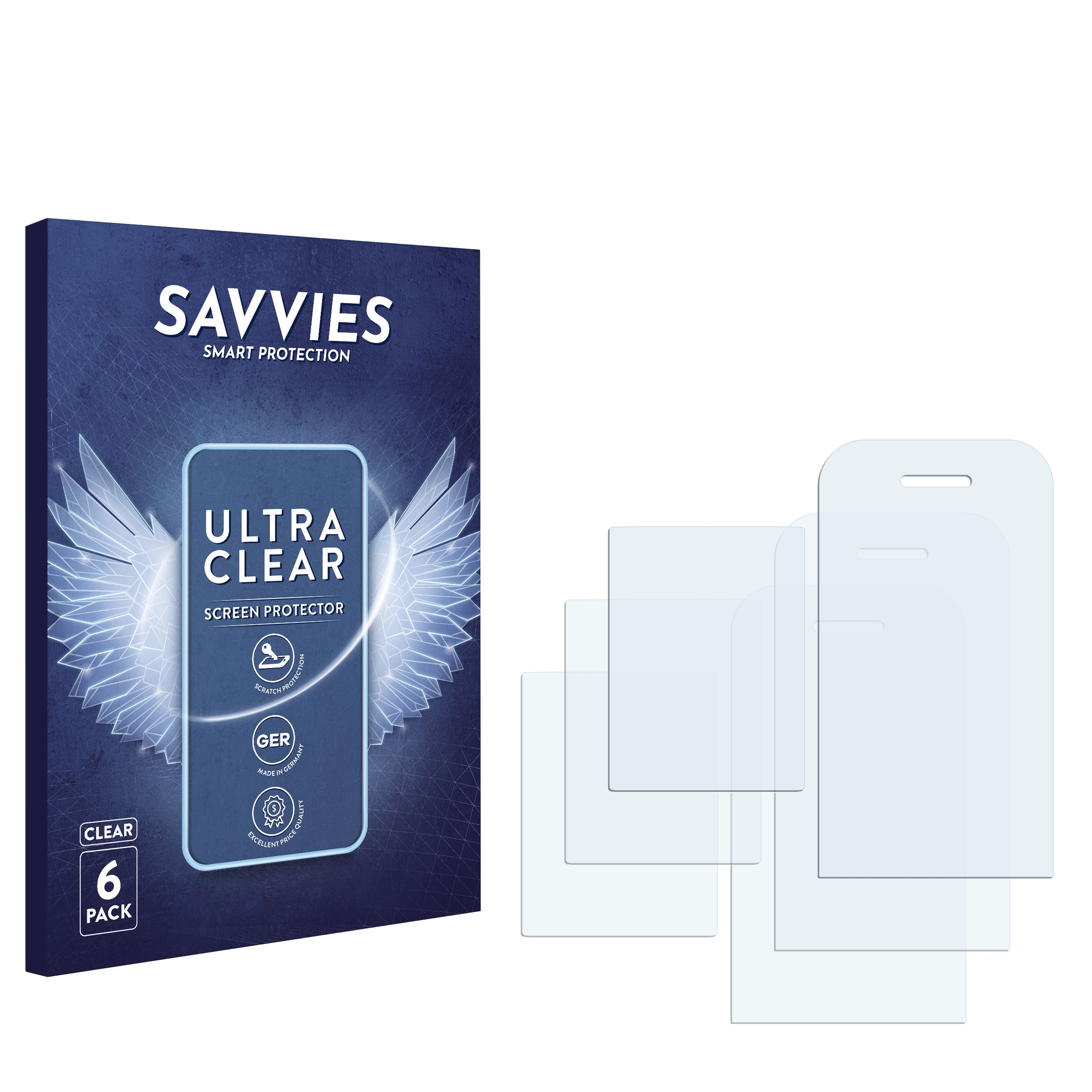SAVVIES 6x Schutzfolie(für Nokia Flip) 2720 klare