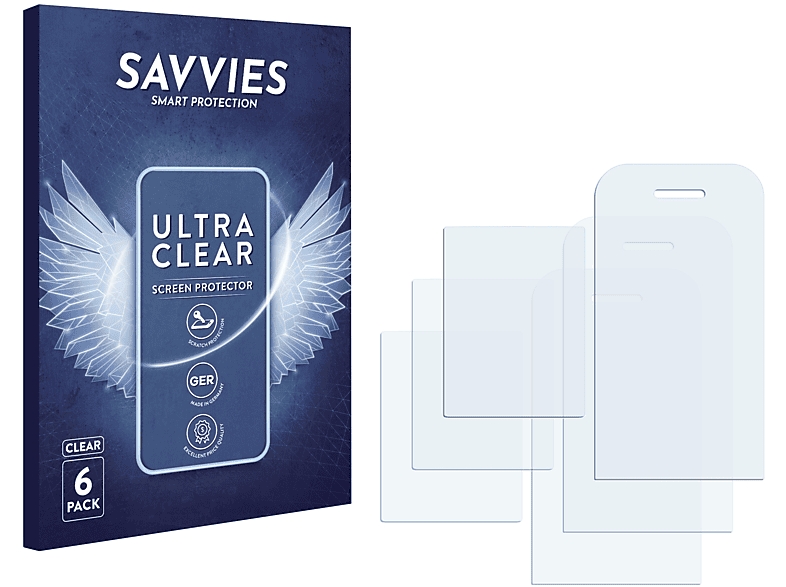 SAVVIES 6x Schutzfolie(für Nokia Flip) 2720 klare