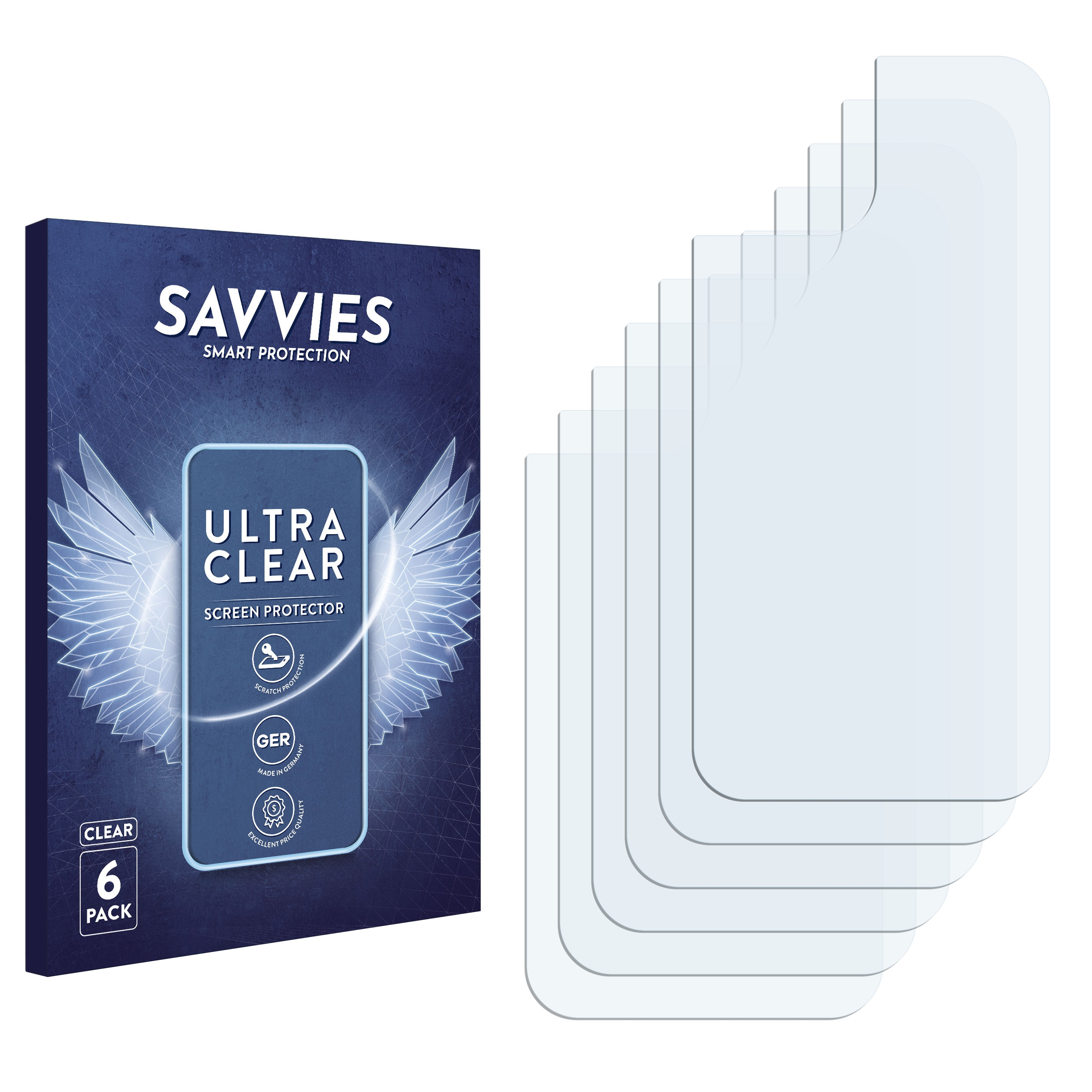 SAVVIES 6x Apple 13 klare Schutzfolie(für iPhone mini)