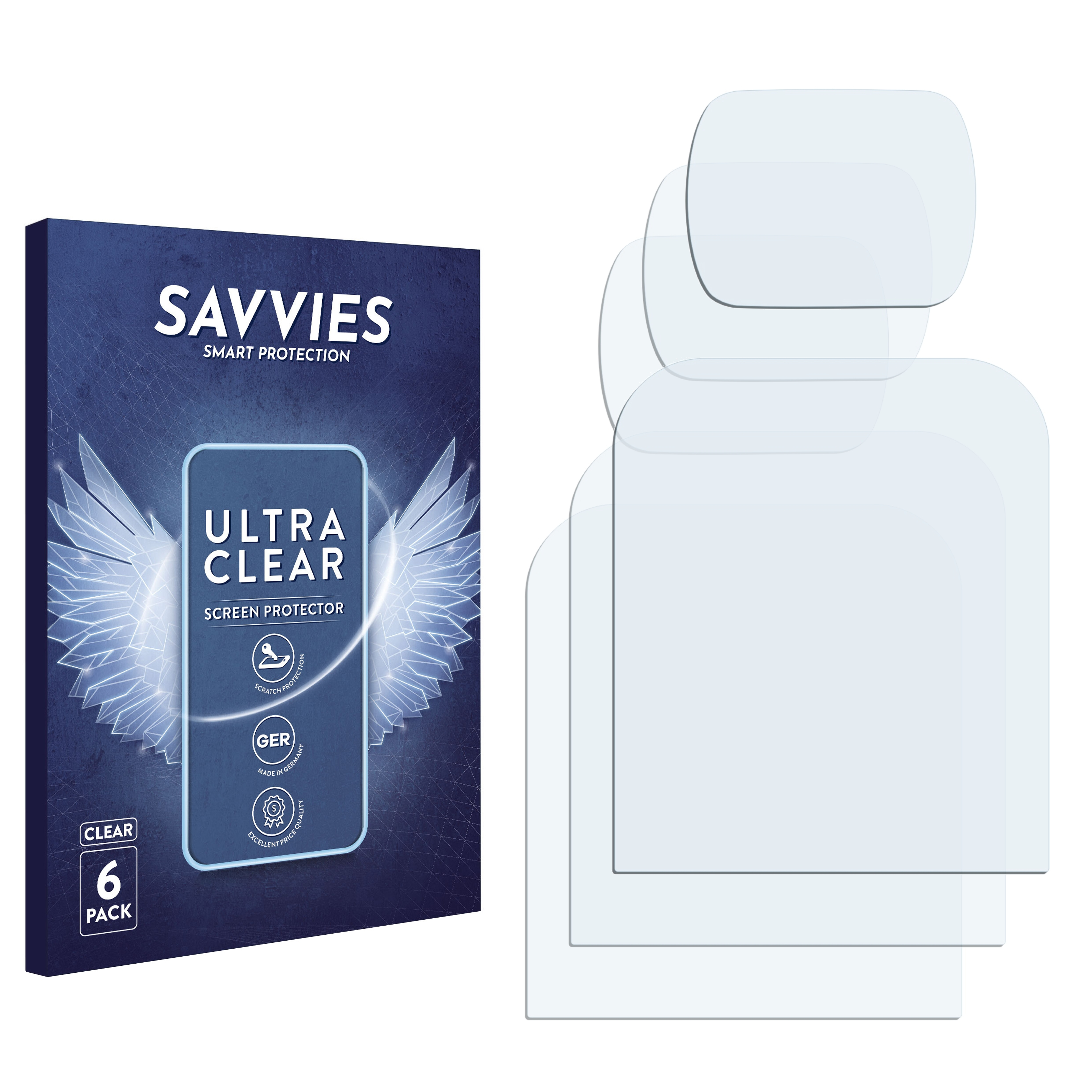 2) Pocket SAVVIES 6x Osmo klare DJI Schutzfolie(für