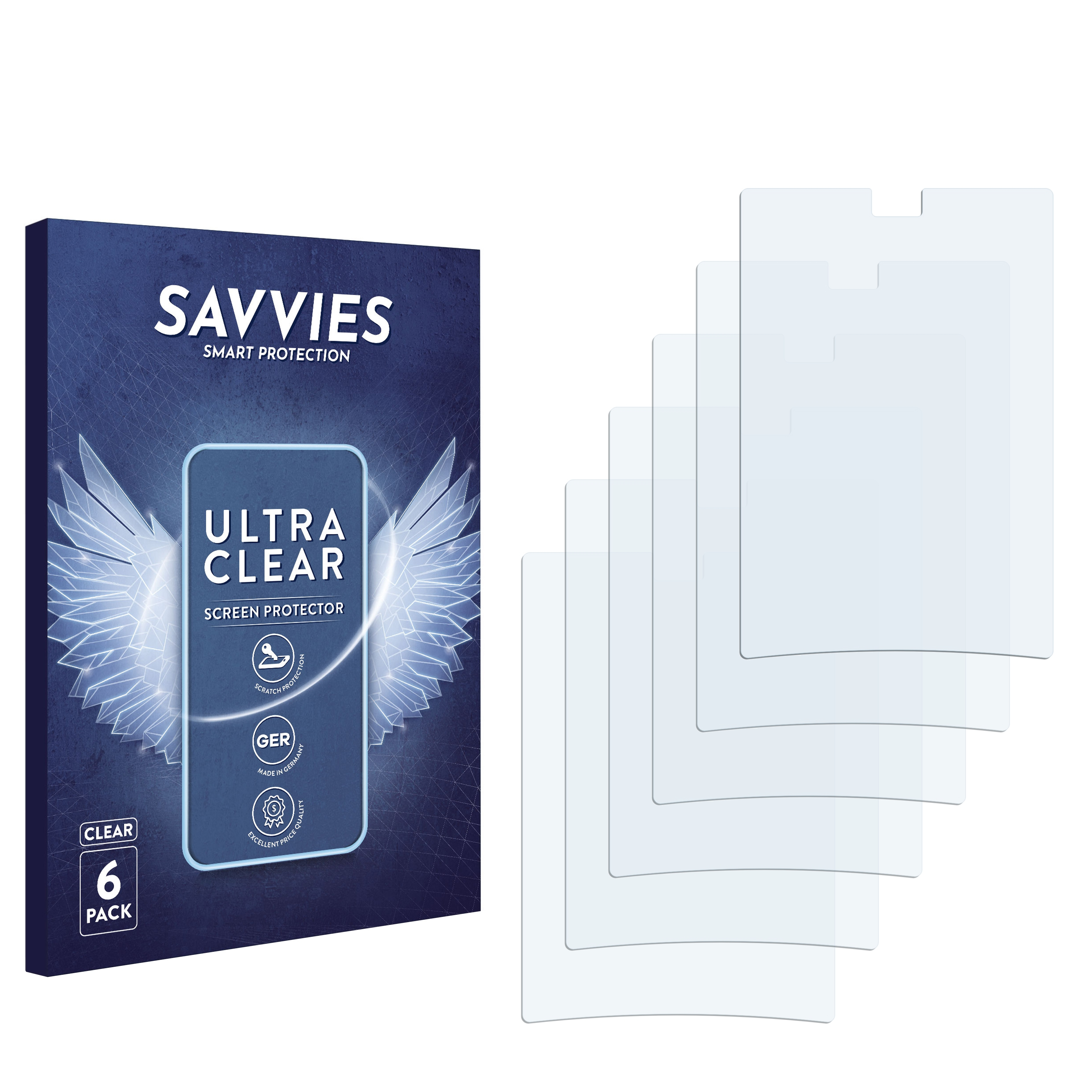 SAVVIES 6x Schutzfolie(für klare Denso BHT-1300)