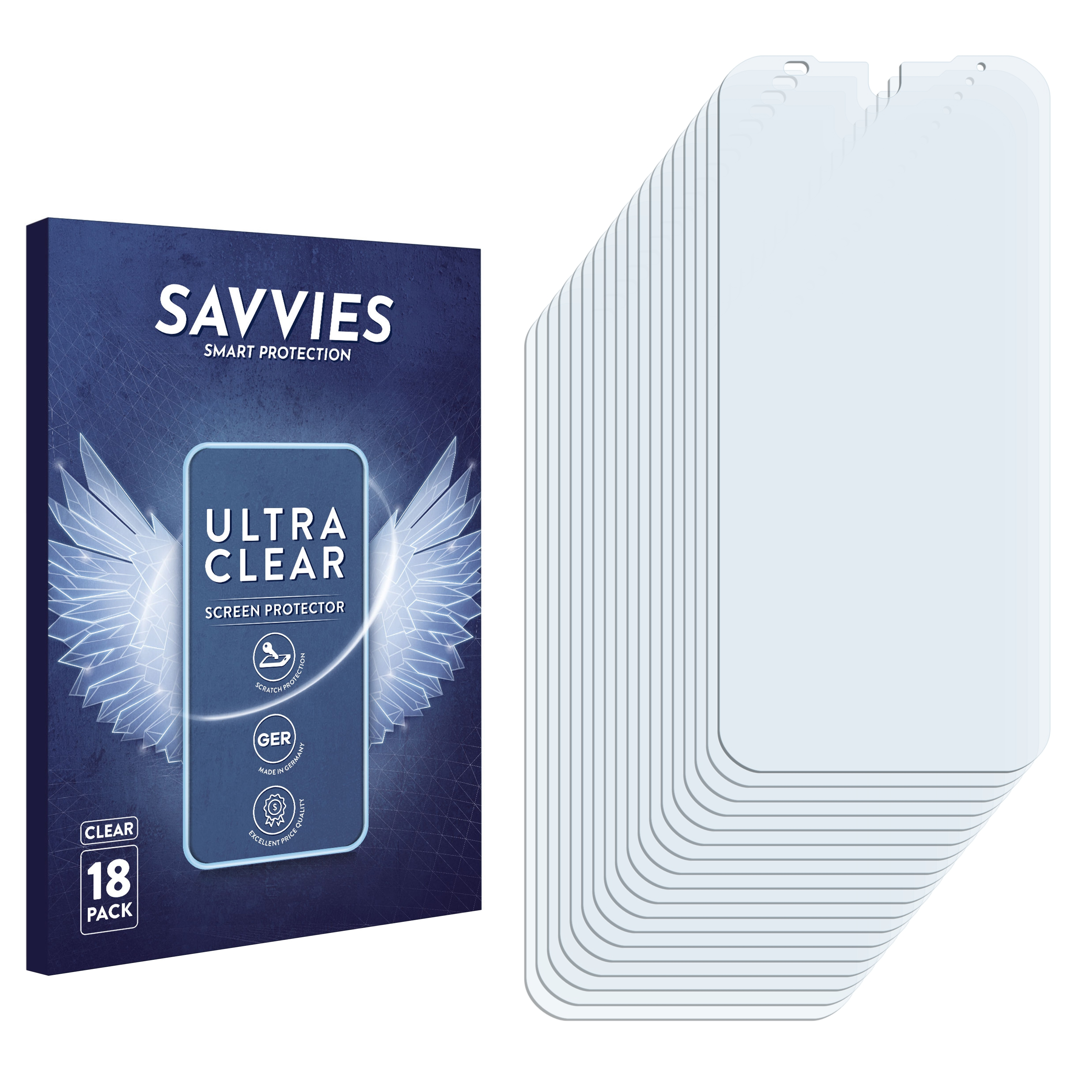 SAVVIES 18x klare Schutzfolie(für S86 Pro) Doogee