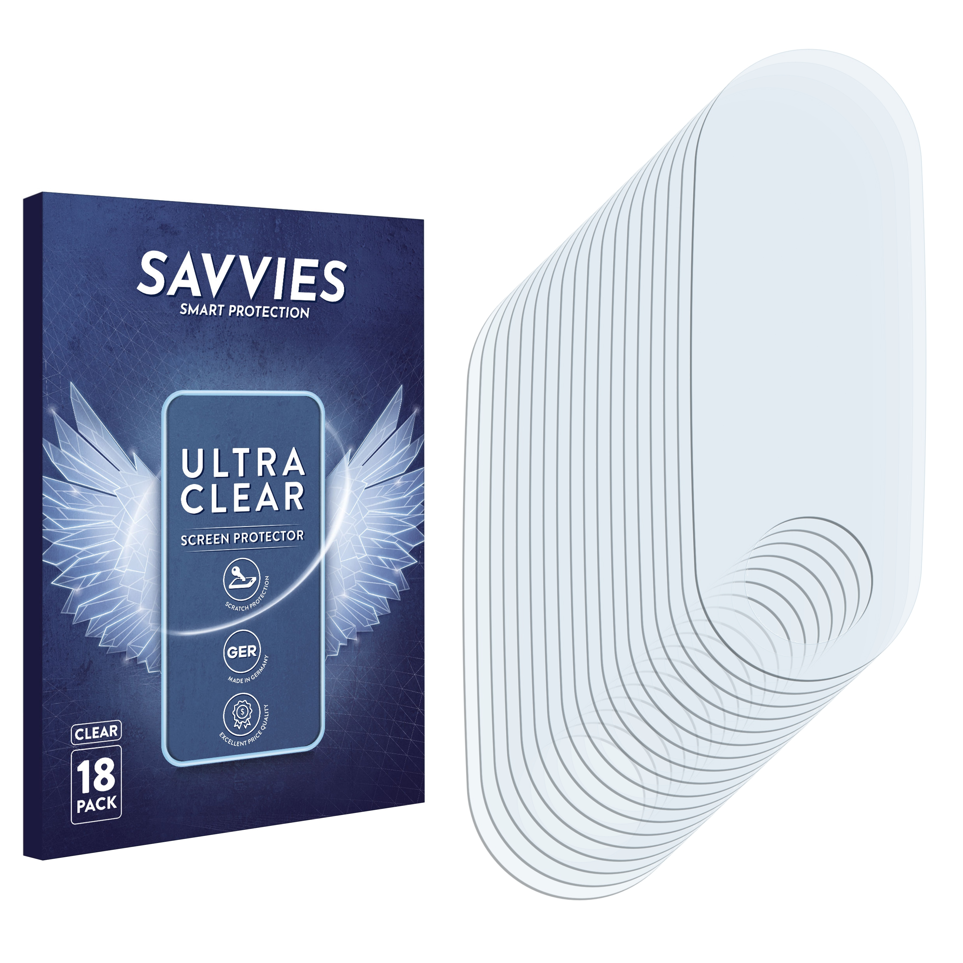 SAVVIES klare 18x Motorola Schutzfolie(für Moto E20)