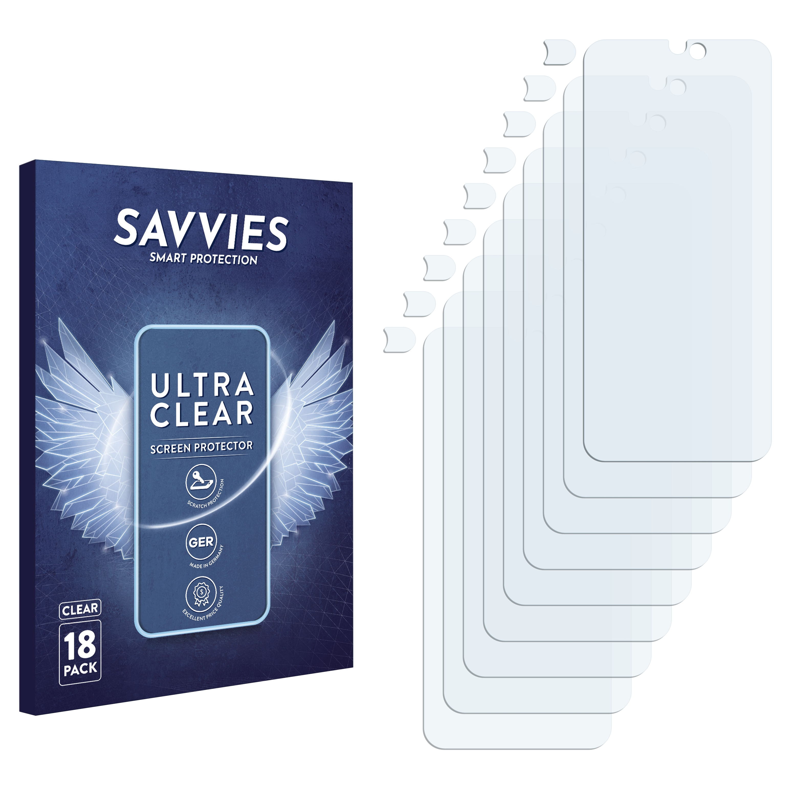 SAVVIES 18x klare Schutzfolie(für Fairphone 3)
