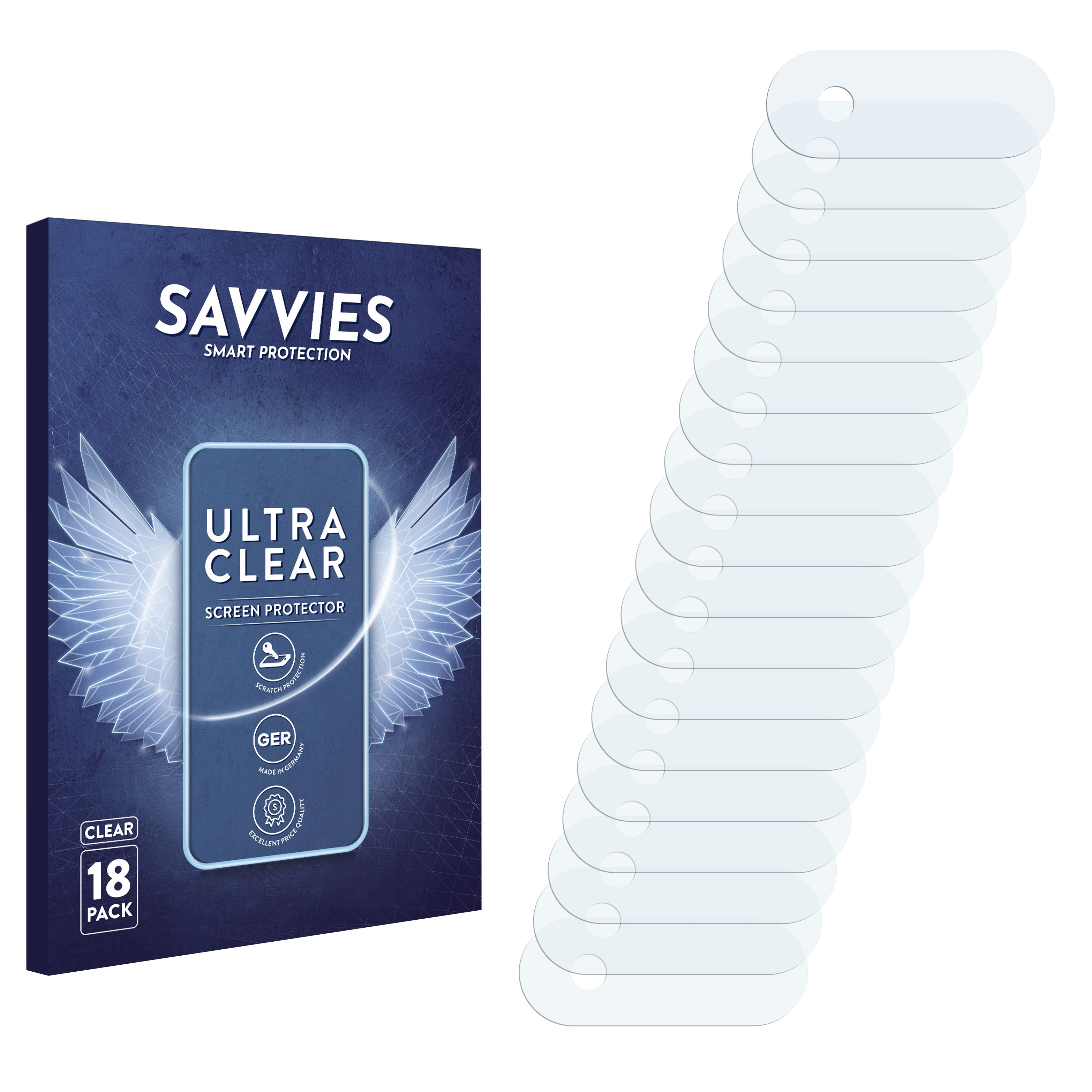 SAVVIES 18x klare Schutzfolie(für Samsung Tab (im Querformat)) FE Galaxy S7