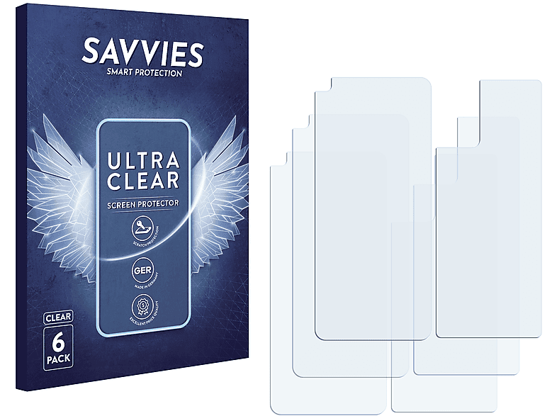 SAVVIES 6x klare Schutzfolie(für realme X7 Max 5G)