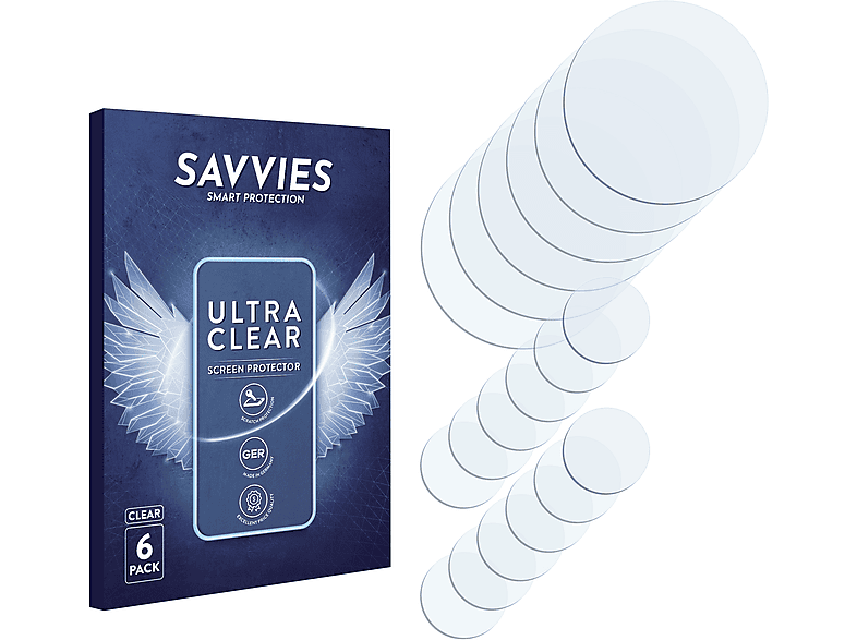 6x SAVVIES 12) Schutzfolie(für Xiaomi klare