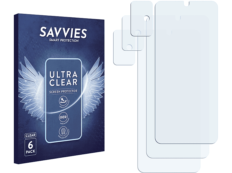 SAVVIES 6x klare Schutzfolie(für Xiaomi Redmi 10)