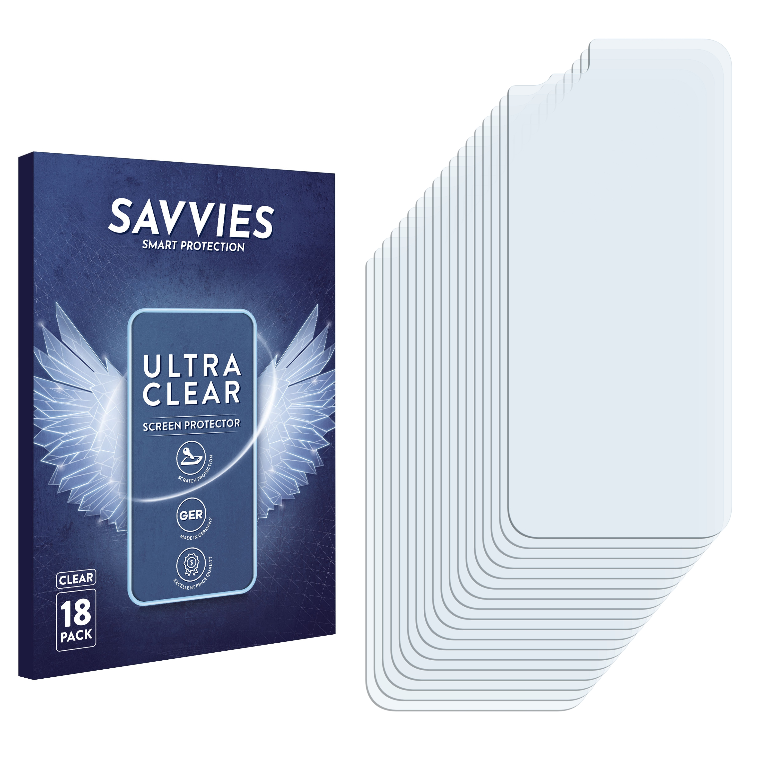SAVVIES 18x klare Schutzfolie(für iPhone 2020) 2 Apple SE