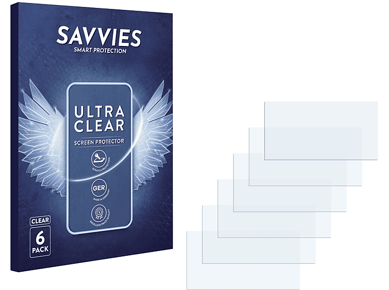 SAVVIES 6x klare Schutzfolie(für Alpine INE-W720D)