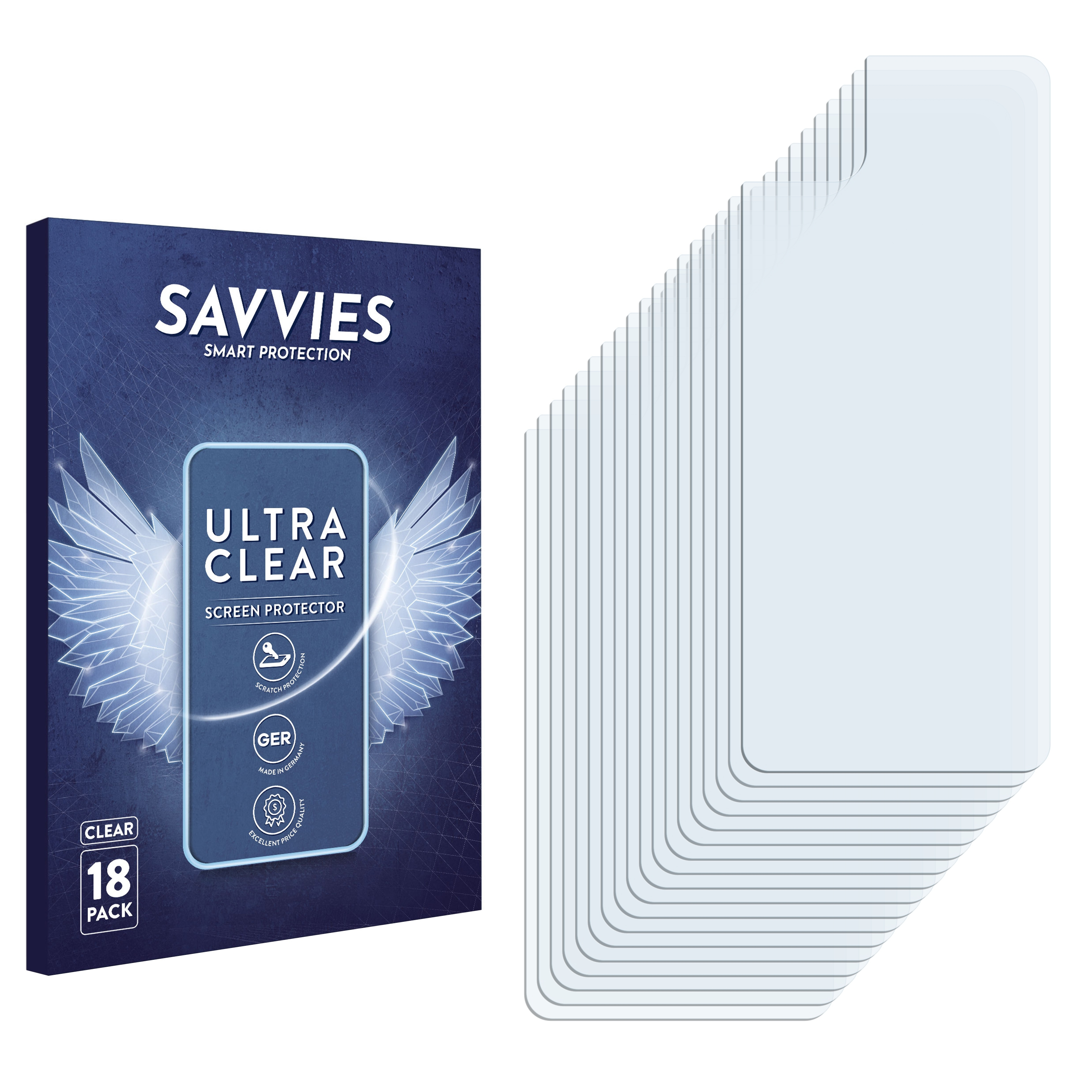 5G) Galaxy A22 SAVVIES Samsung klare Schutzfolie(für 18x