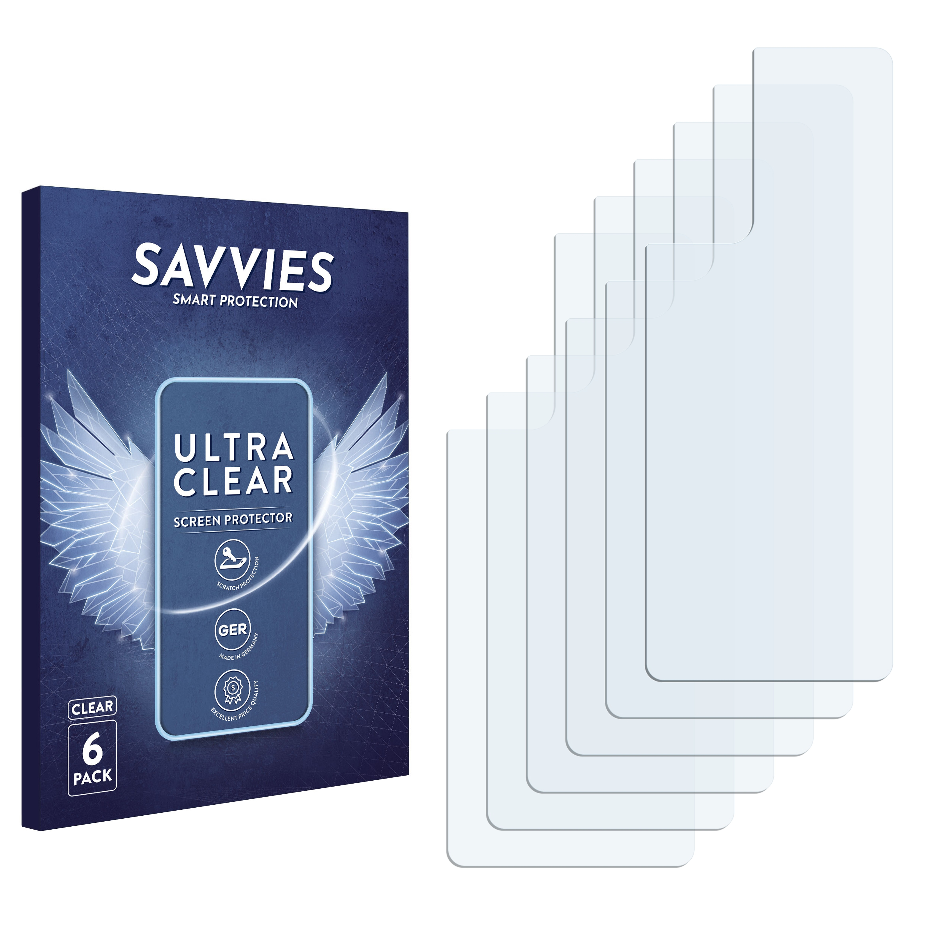 SAVVIES 6x klare Schutzfolie(für OnePlus (Rückseite)) 9RT 5G
