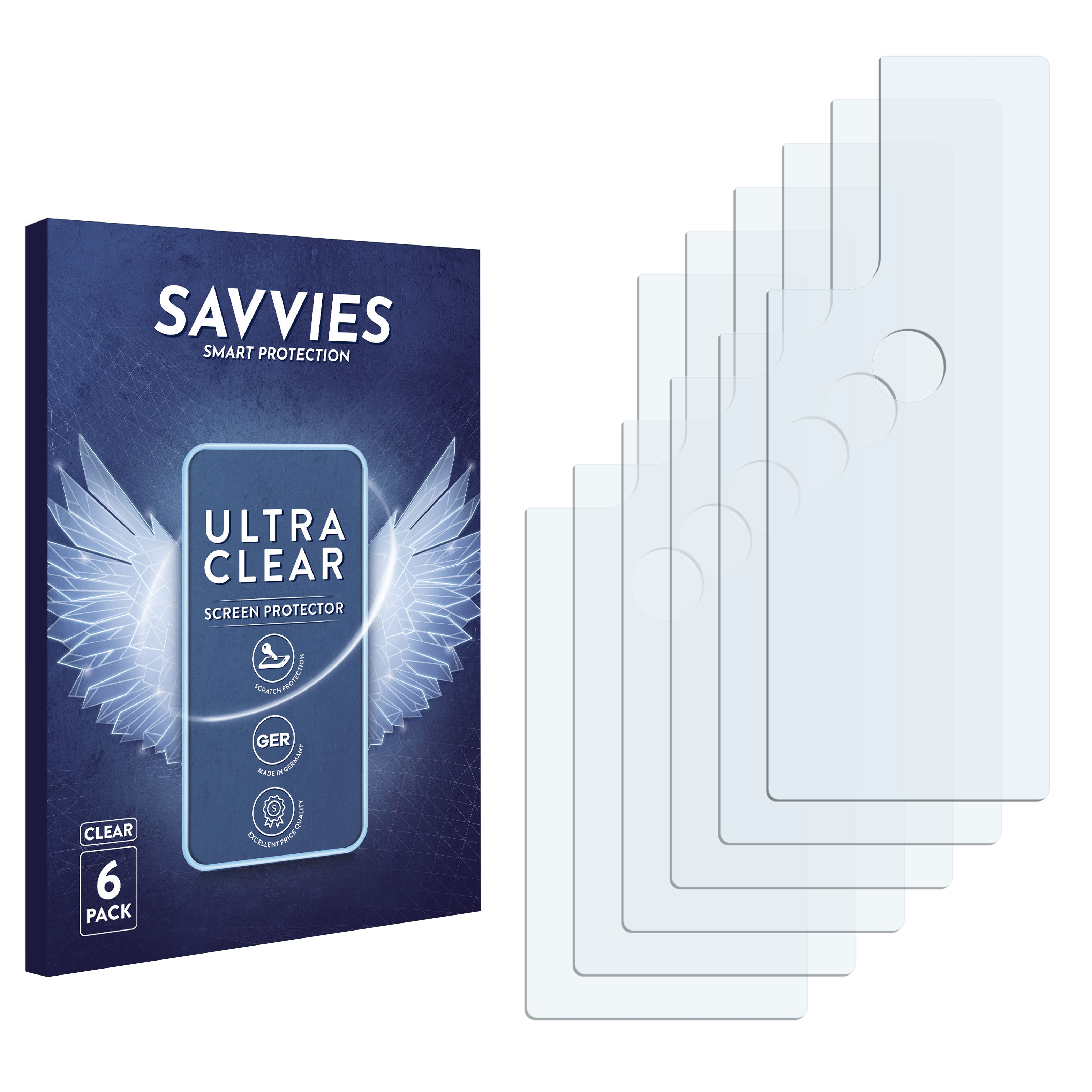 SAVVIES 6x klare Schutzfolie(für Motorola Pro) 20 Edge