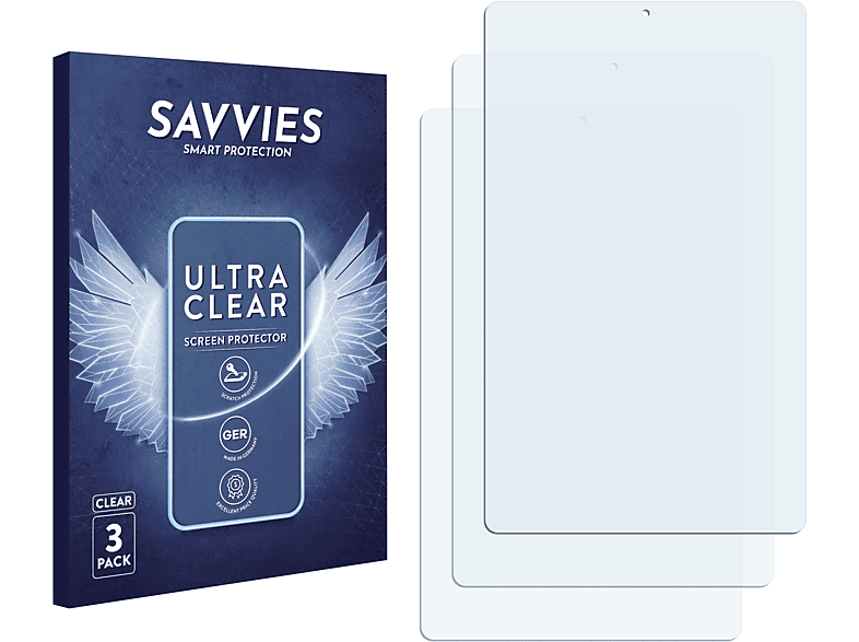 SAVVIES 3x Tab 2019) klare 10.1 Schutzfolie(für Galaxy Samsung A