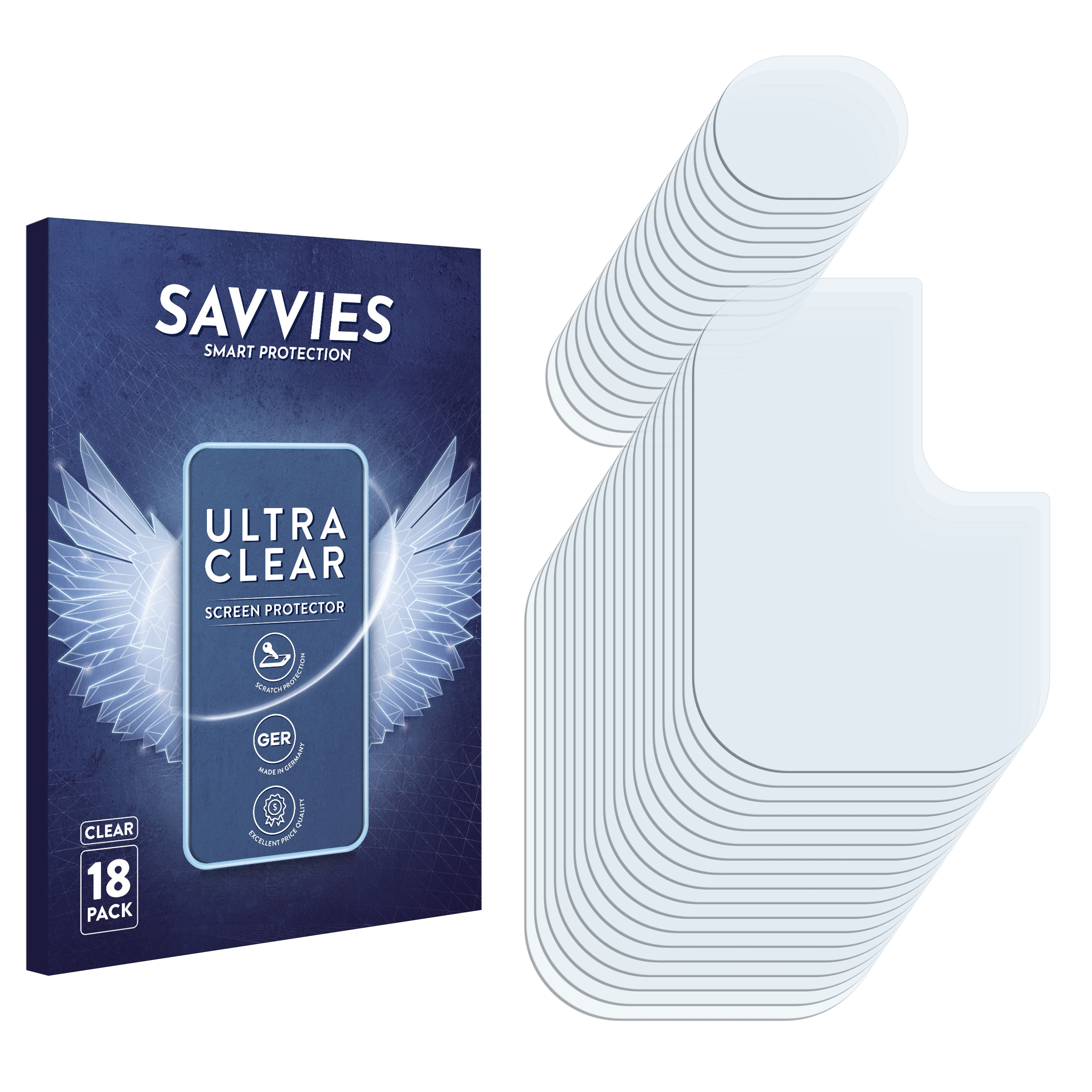 SAVVIES 18x klare Schutzfolie(für Xiaomi Mi Fold) Mix