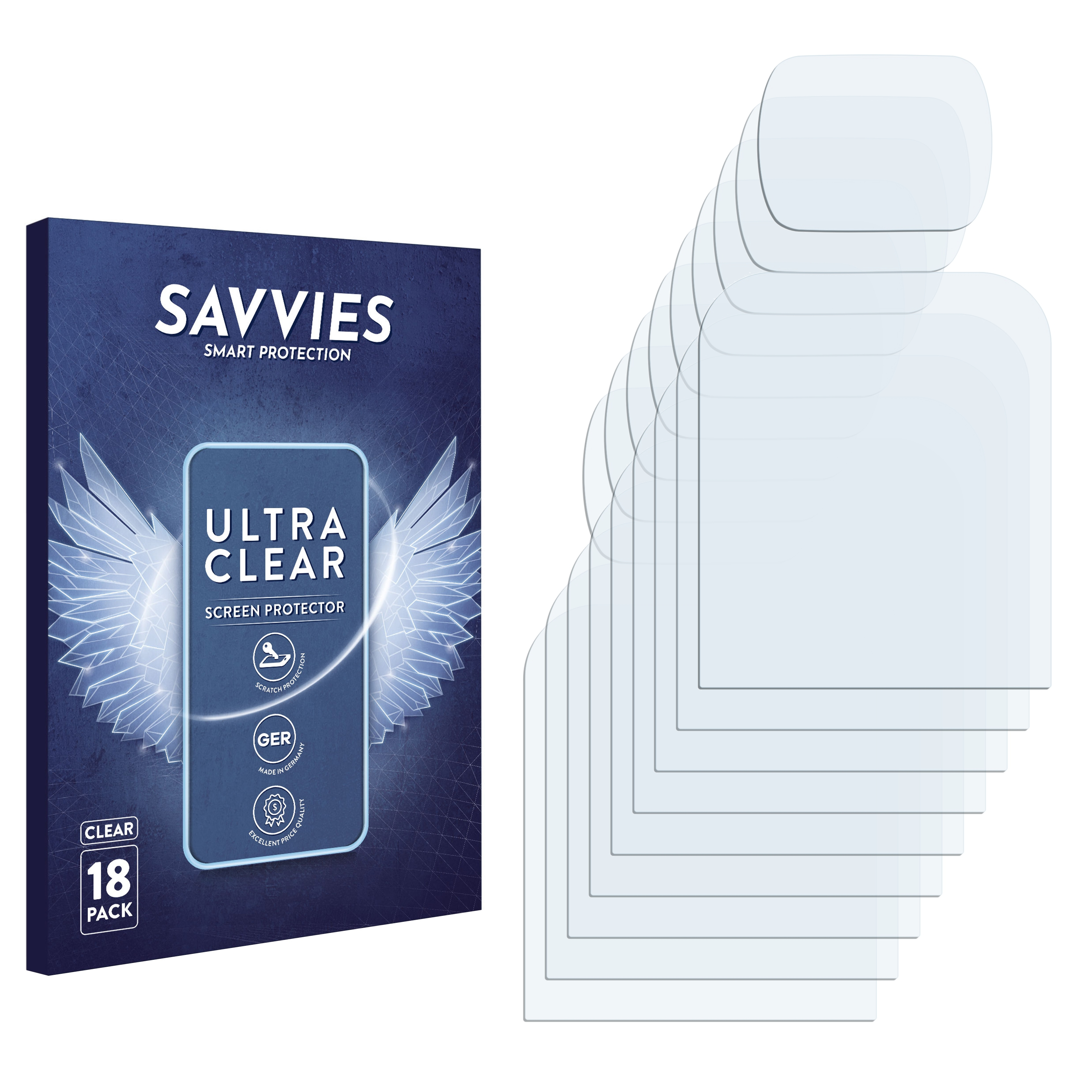 SAVVIES 18x Schutzfolie(für 2) klare Osmo DJI Pocket