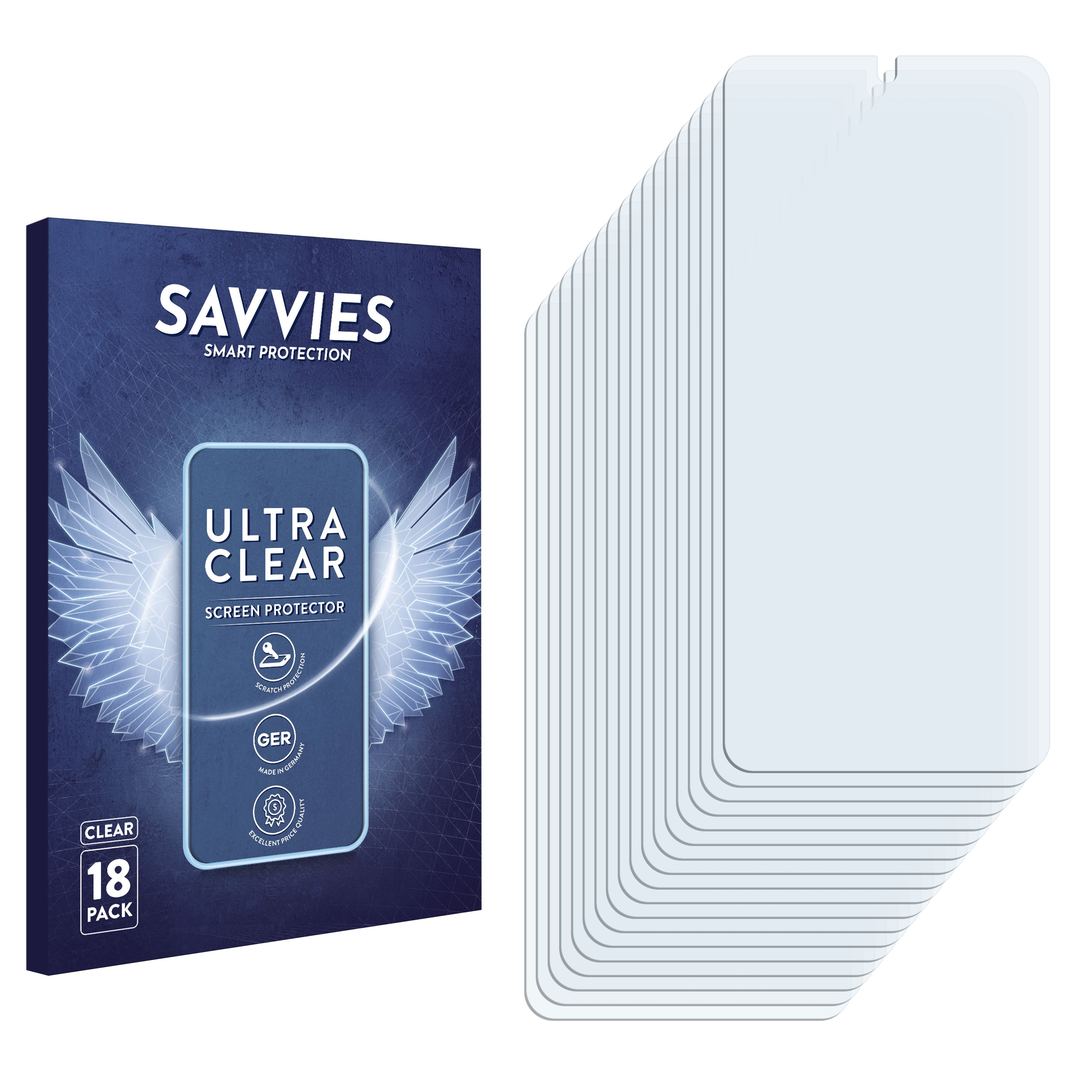 SAVVIES 12T Xiaomi Schutzfolie(für klare Pro) 18x