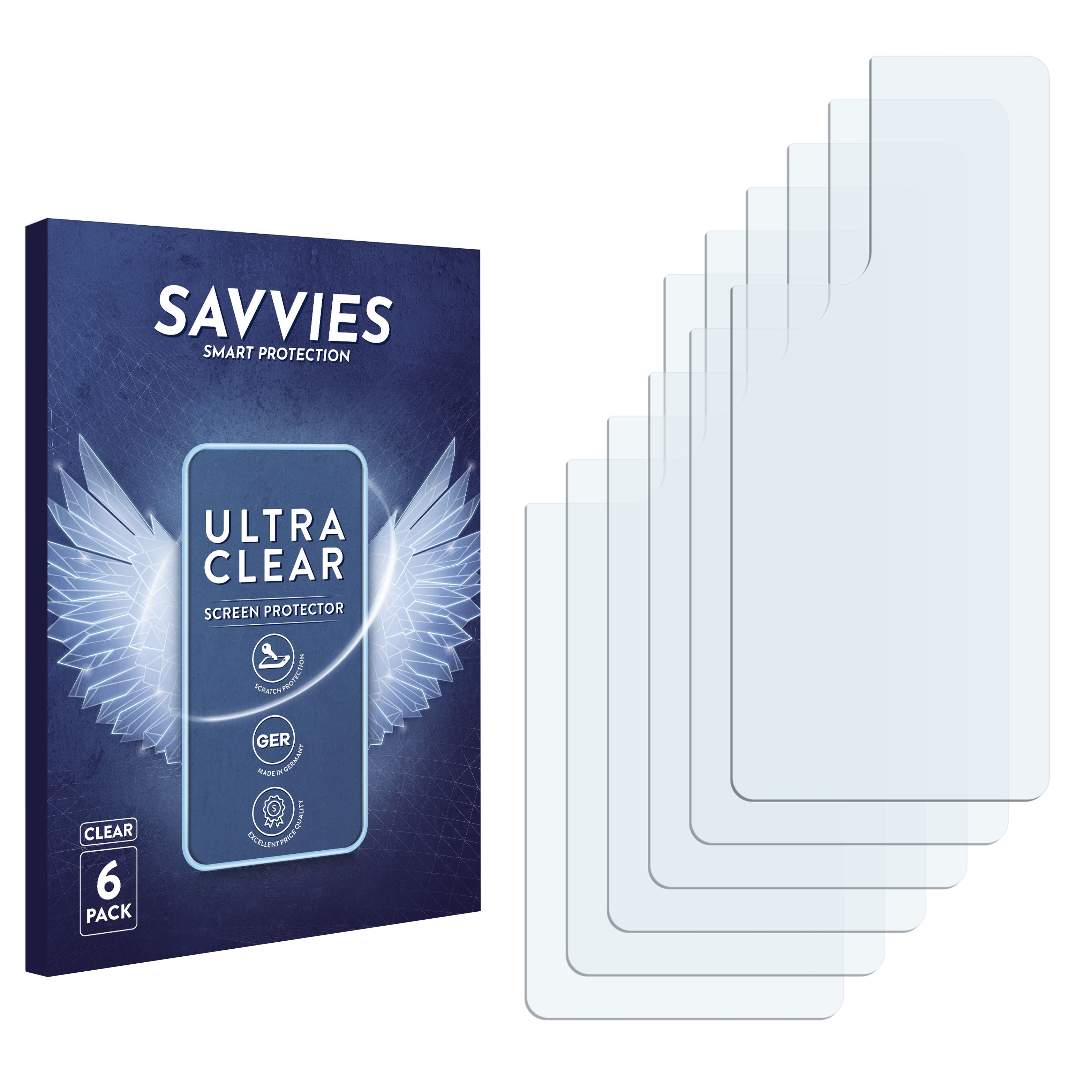 SAVVIES 9) klare OnePlus 6x Schutzfolie(für