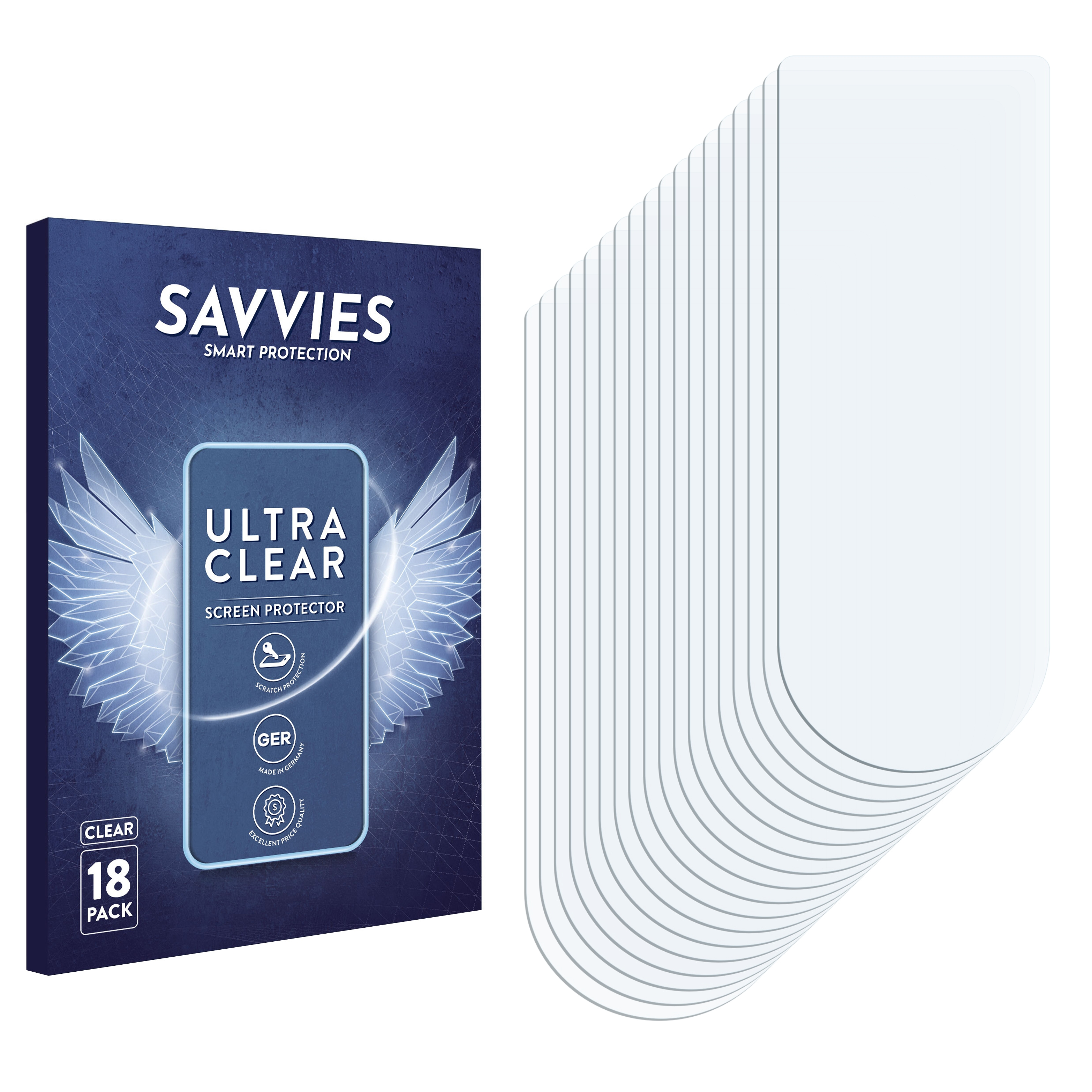 SAVVIES 18x klare Schutzfolie(für Life S2000) MEDION